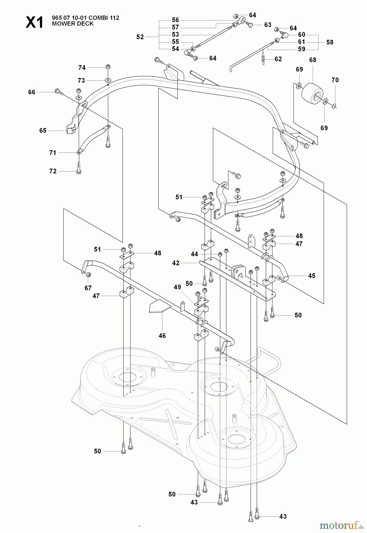 Jonsered Reitermäher FR2216 A2 4X4 (965190701) - Jonsered Rear-Engine Riding Mower (2008-01) PROTECTION FRAME #2