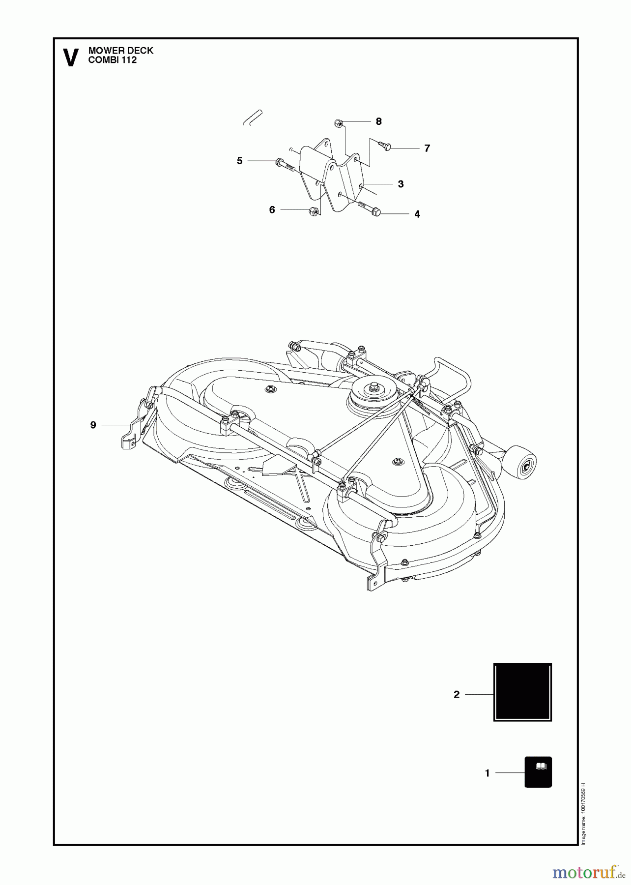 Jonsered Reitermäher FR2216 A2 (966862901) - Jonsered Rear-Engine Riding Mower (2009-02) 44 /112CM CUTTING DECK #2
