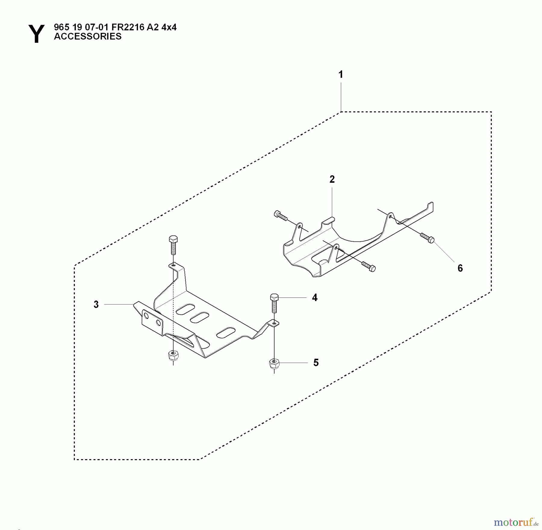 Jonsered Reitermäher FR2216 A2 4X4 (965190701) - Jonsered Rear-Engine Riding Mower (2008-01) ACCESSORIES