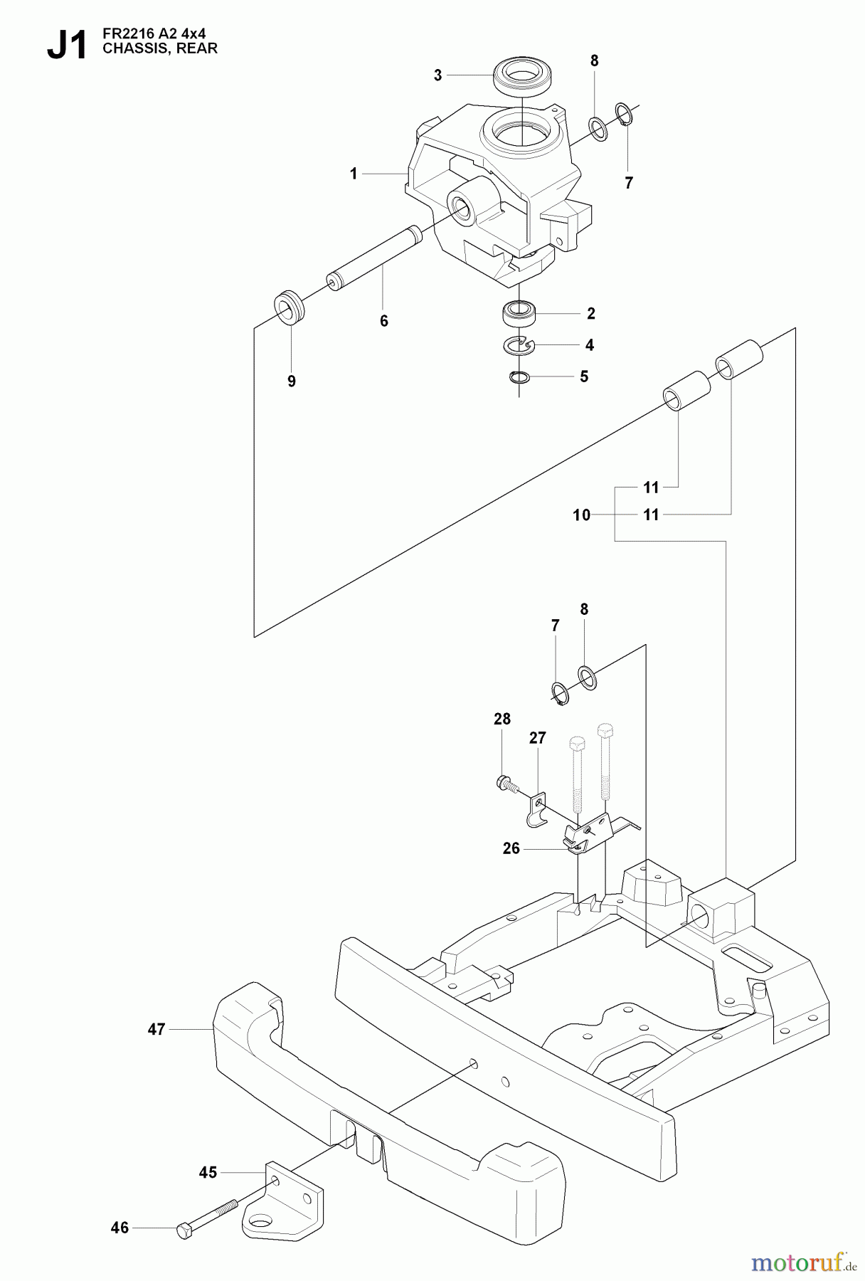 Jonsered Reitermäher FR2216 A2 4X4 (965190701) - Jonsered Rear-Engine Riding Mower (2009-02) TRANSMISSION #2