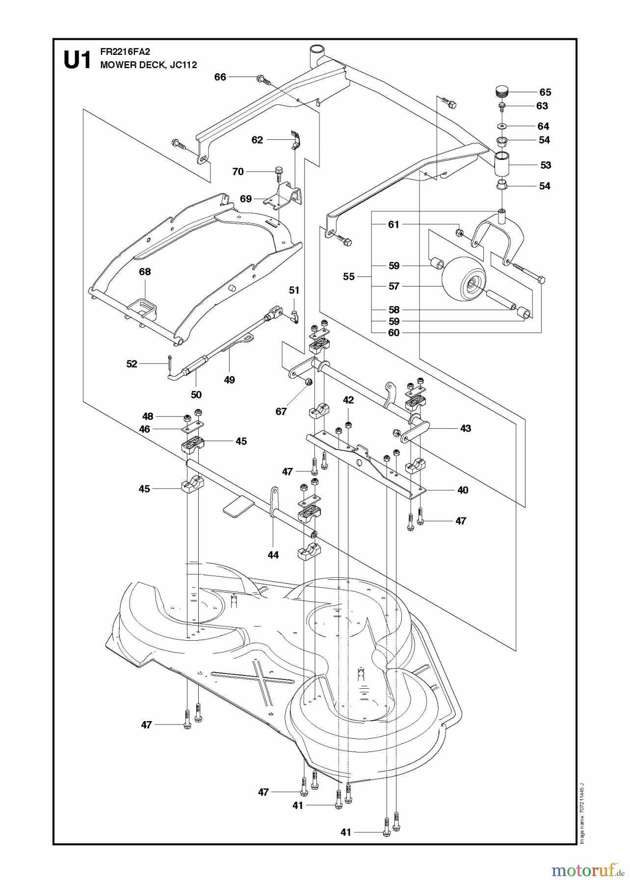 Jonsered Reitermäher FR2216 FA2 (966415101) - Jonsered Rear-Engine Riding Mower (2010-03) 44 /112CM CUTTING DECK #2