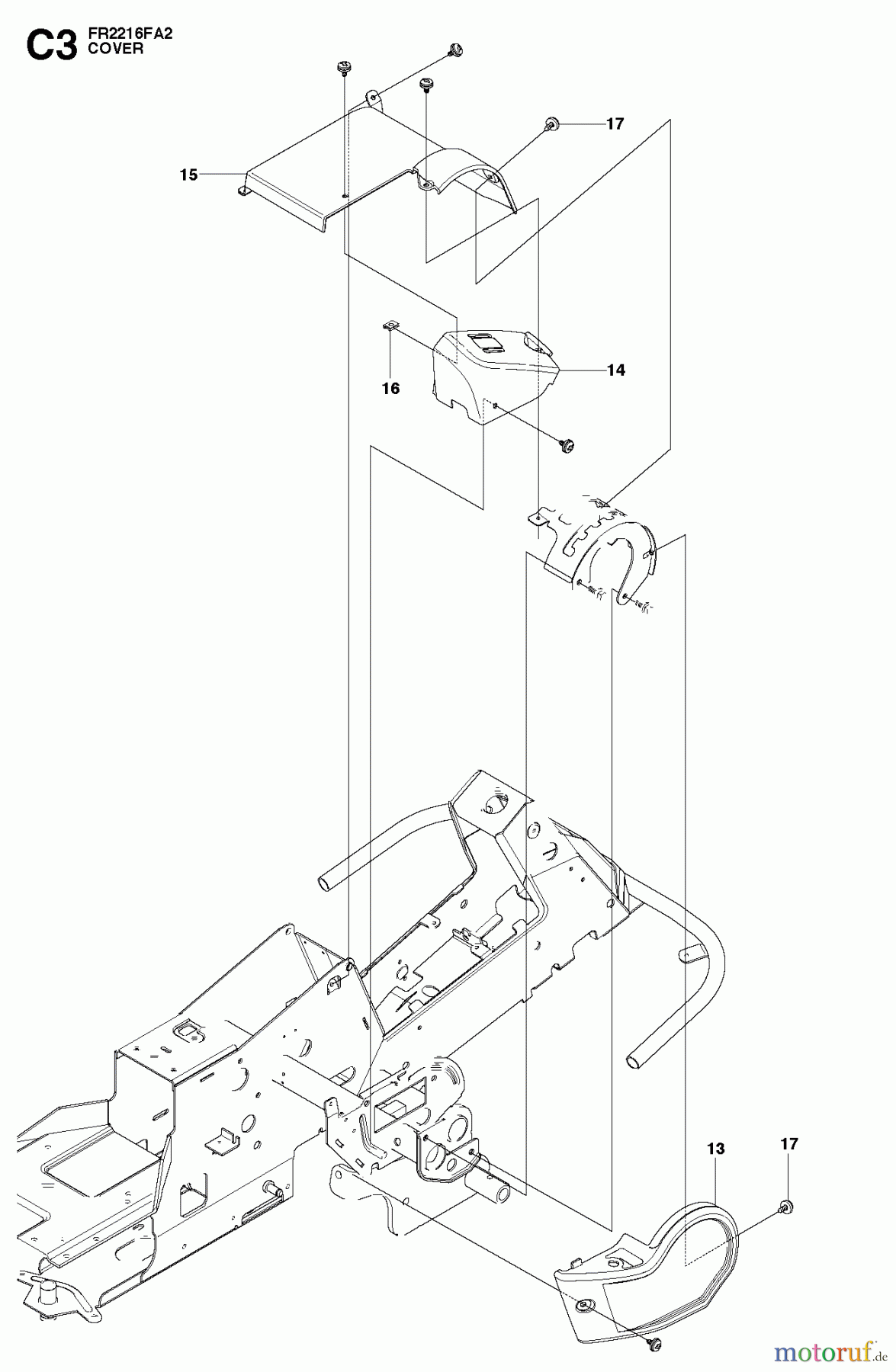 Jonsered Reitermäher FR2216 FA2 (966415101) - Jonsered Rear-Engine Riding Mower (2010-07) COVER #1