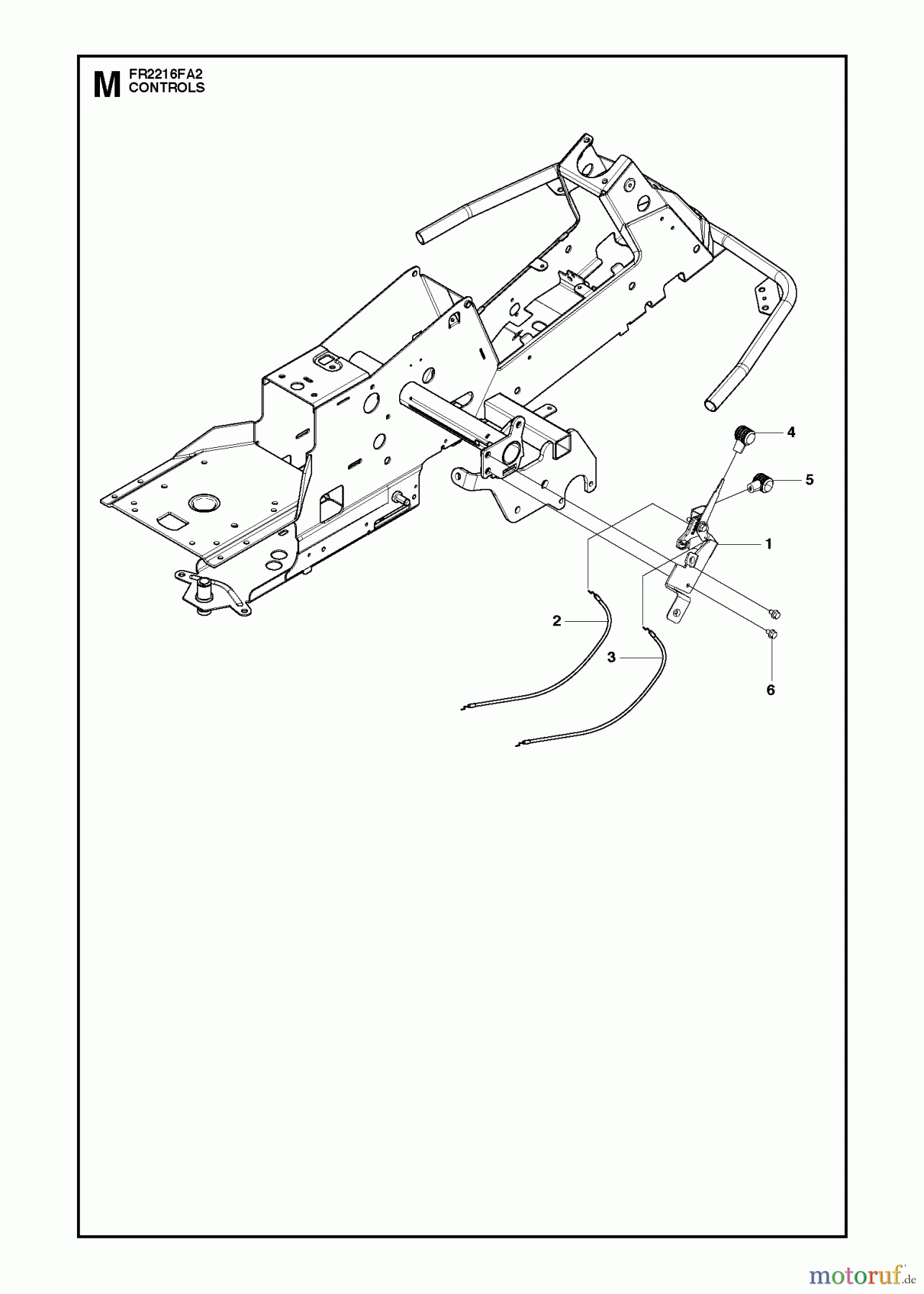 Jonsered Reitermäher FR2216 FA2 (966773801) - Jonsered Rear-Engine Riding Mower (2012) CONTROLS