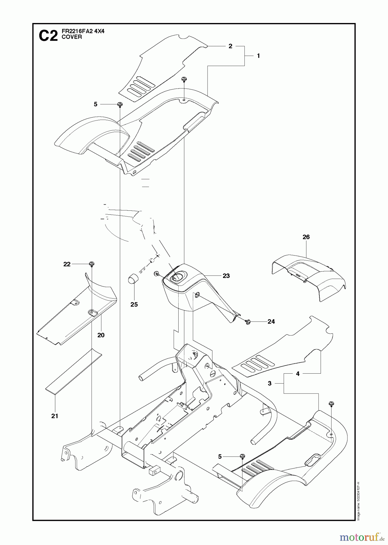 Jonsered Reitermäher FR2216 FA2 4x4 (966415201) - Jonsered Rear-Engine Riding Mower (2010-03) COVER #2