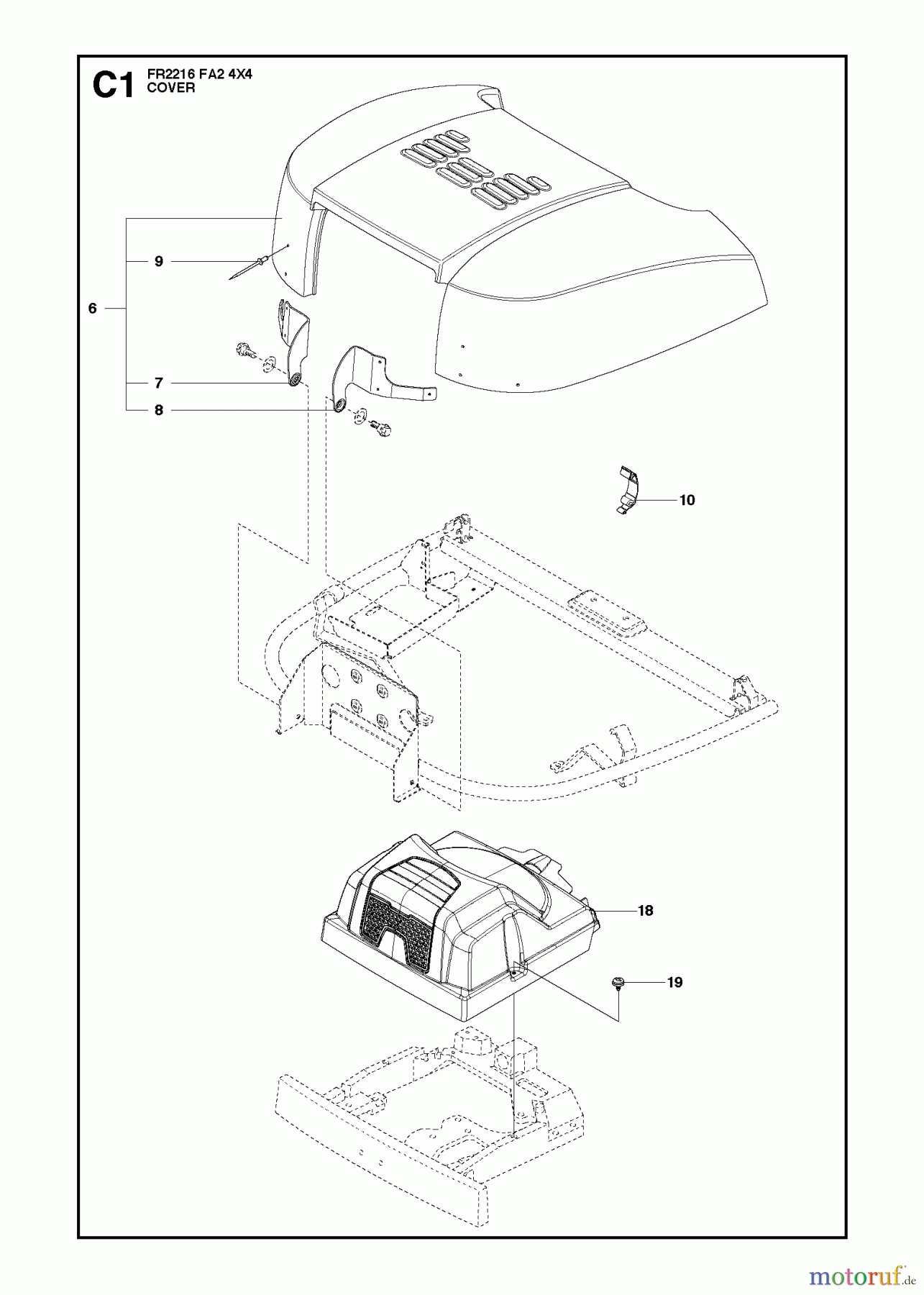 Jonsered Reitermäher FR2216 FA2 4x4 (966773901) - Jonsered Rear-Engine Riding Mower (2012) COVER #3