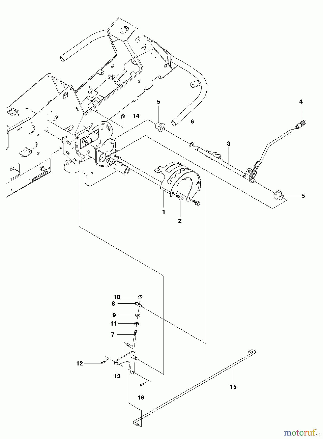 Jonsered Reitermäher FR2216 MA 4x4 (965190401) - Jonsered Rear-Engine Riding Mower (2010-07) HEIGHT ADJUSTMENT
