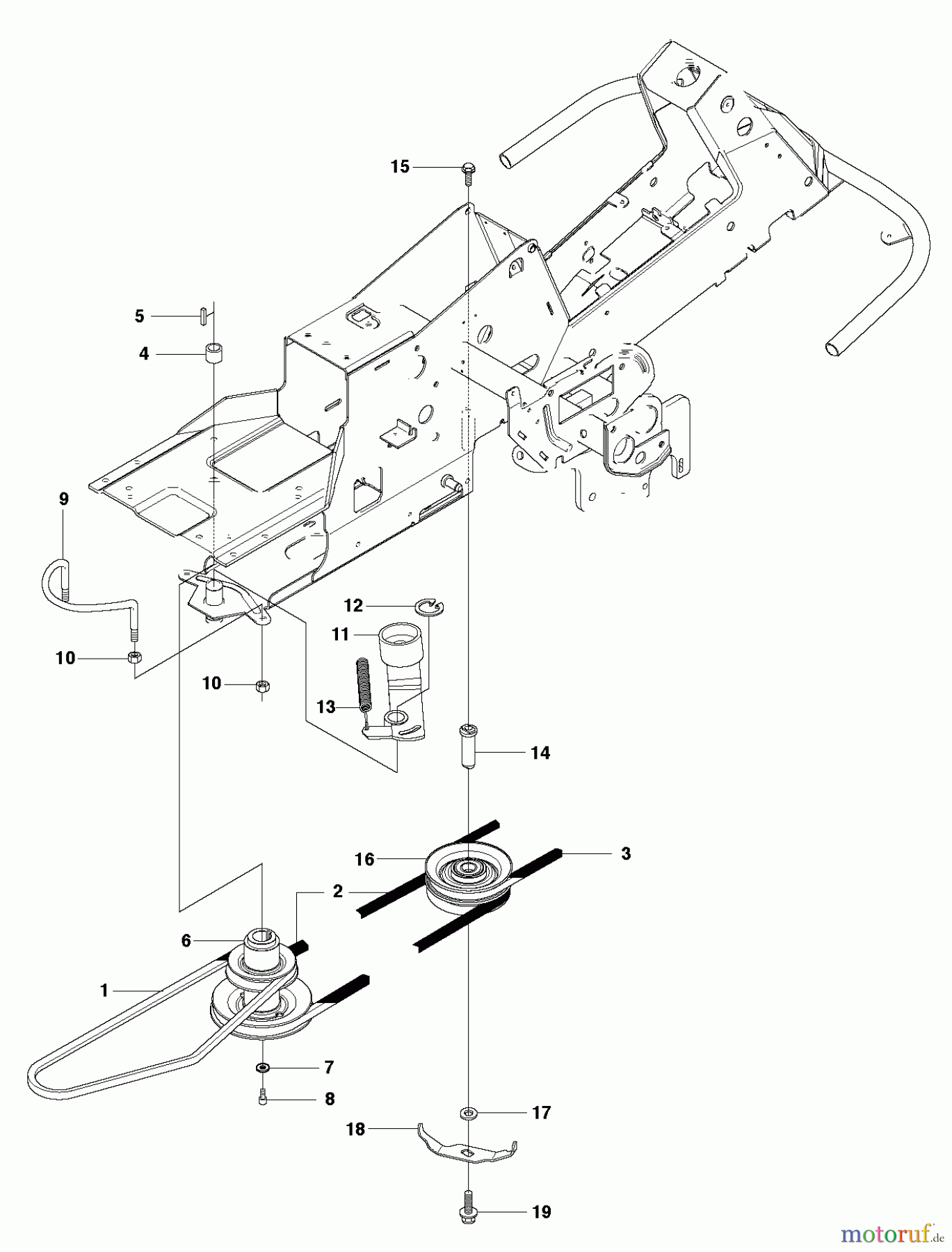 Jonsered Reitermäher FR2216 MA 4x4 (965190401) - Jonsered Rear-Engine Riding Mower (2010-07) TRANSMISSION