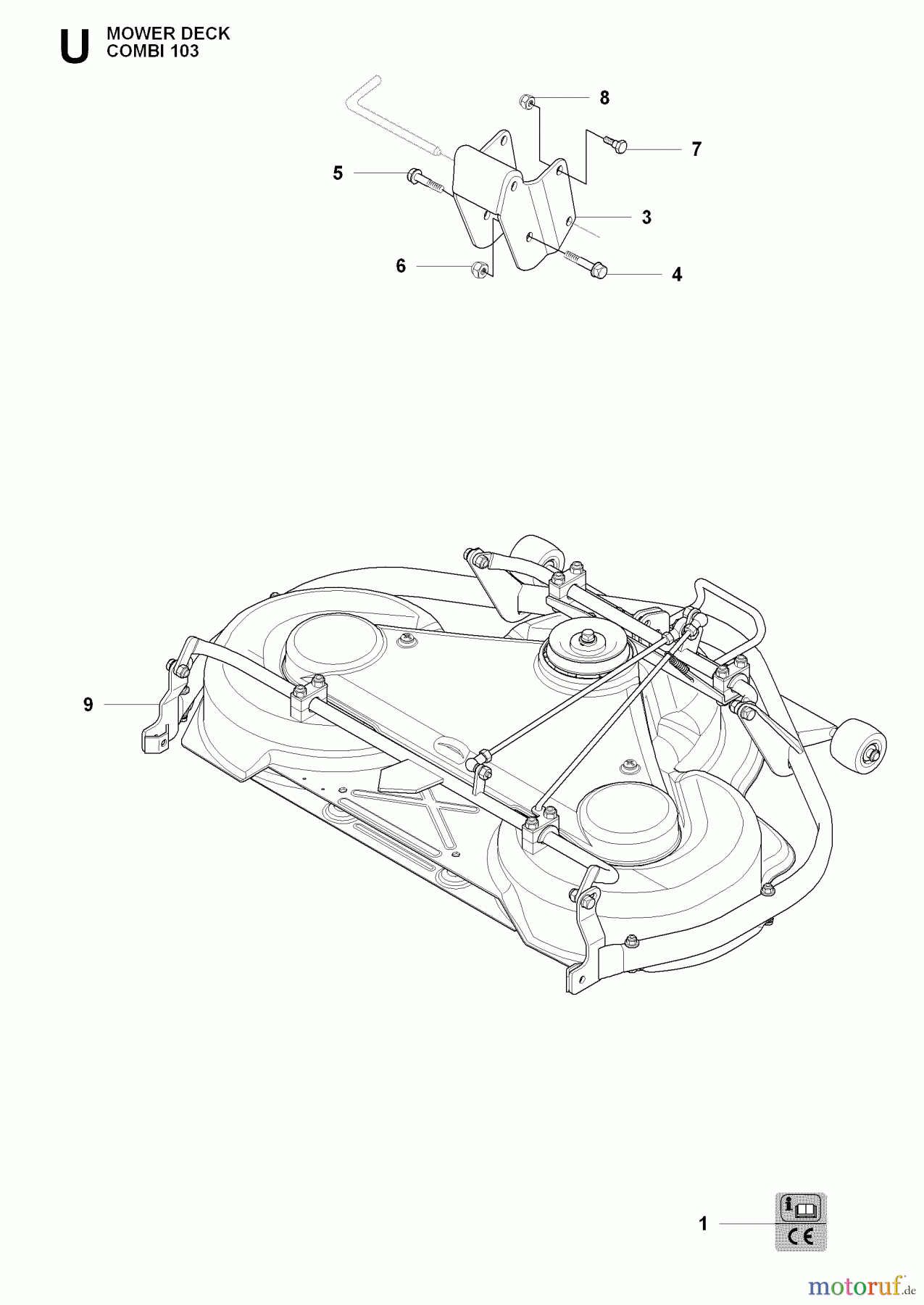 Jonsered Reitermäher FR2218 A 4X4 (966978601) - Jonsered Rear-Engine Riding Mower (2009-02) 103CM CUTTING DECK #1