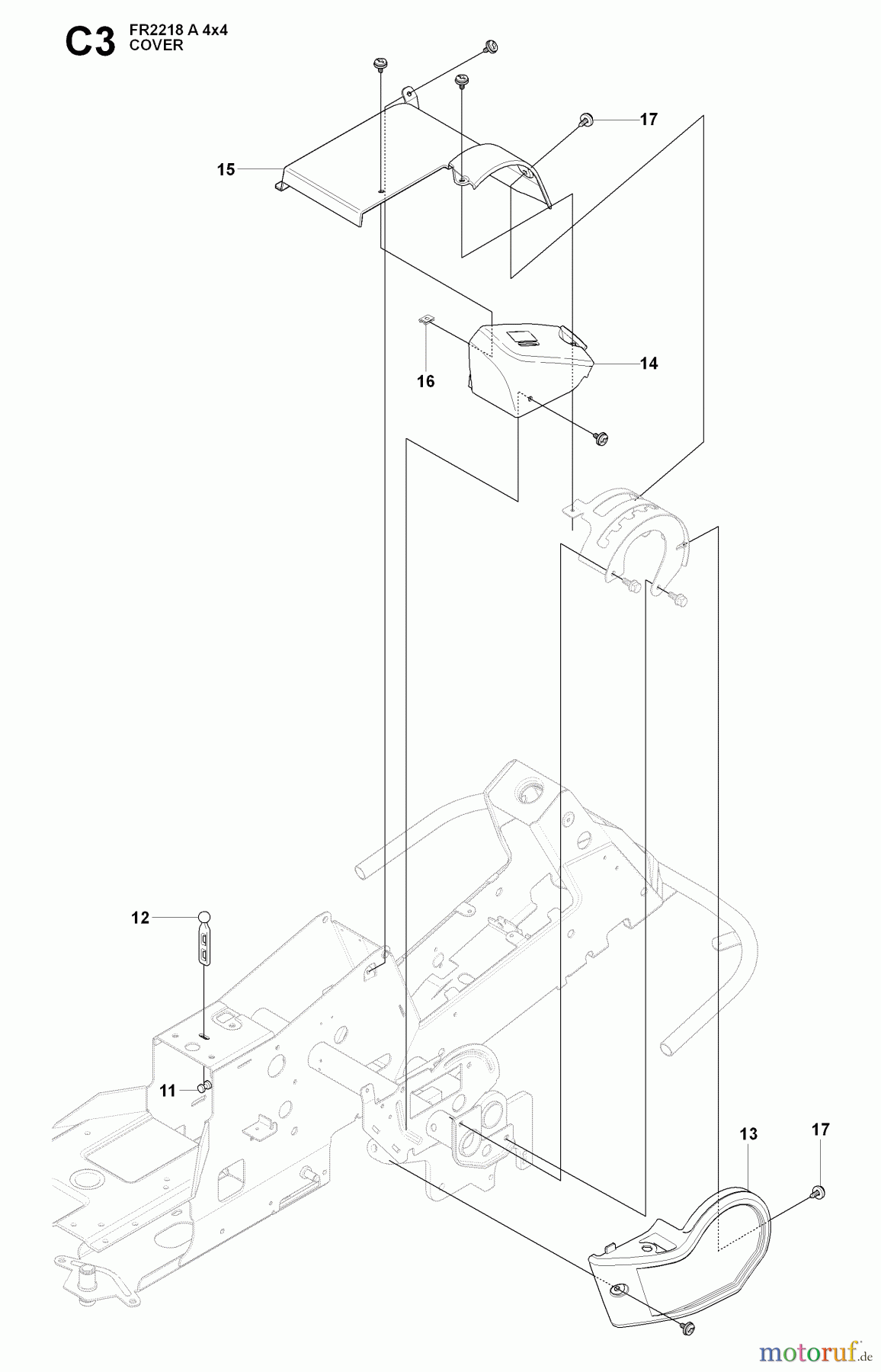 Jonsered Reitermäher FR2218 A 4X4 (966978601) - Jonsered Rear-Engine Riding Mower (2009-02) COVER #2