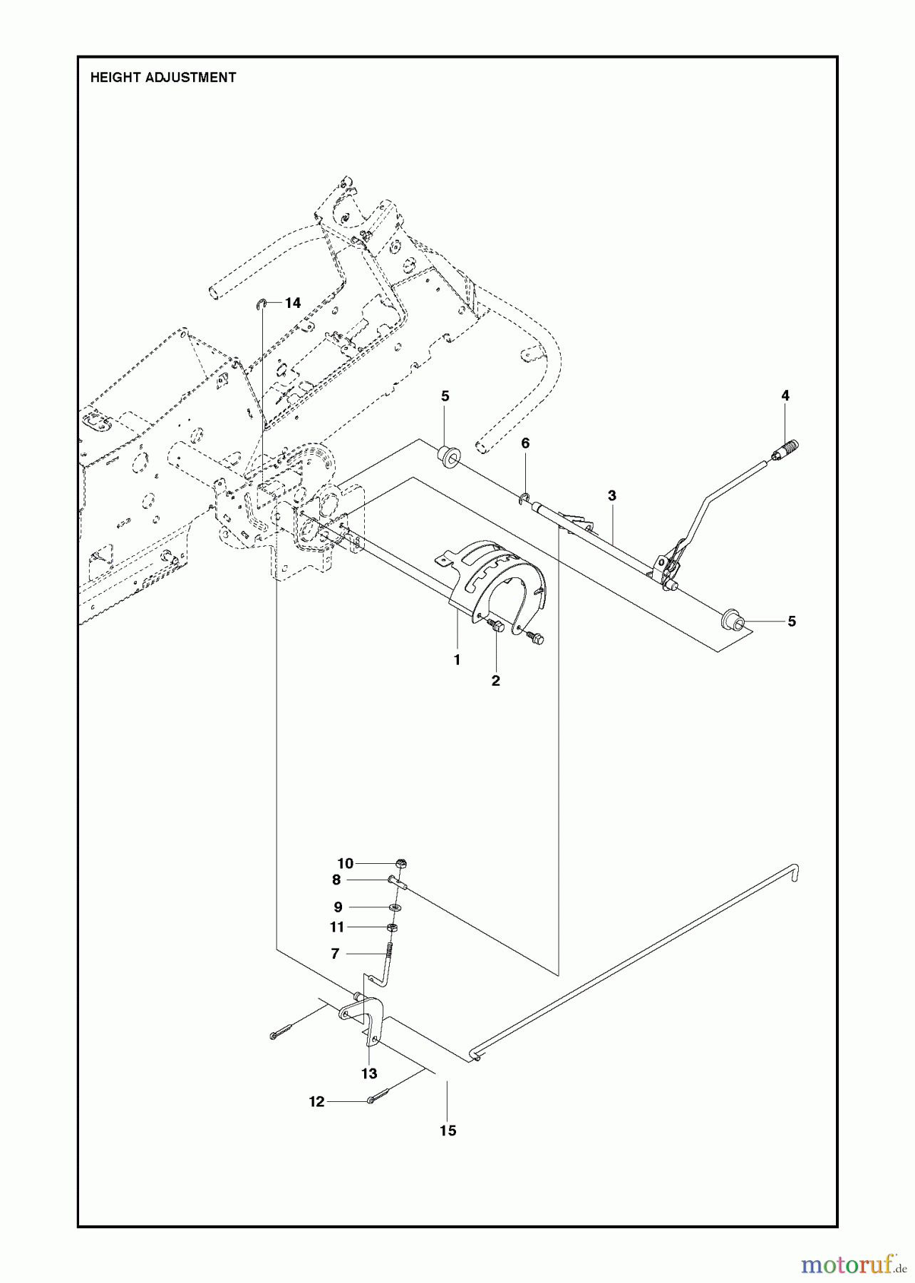 Jonsered Reitermäher FR2218 FA 4x4 (966773701) - Jonsered Rear-Engine Riding Mower (2013) HEIGHT ADJUSTMENT