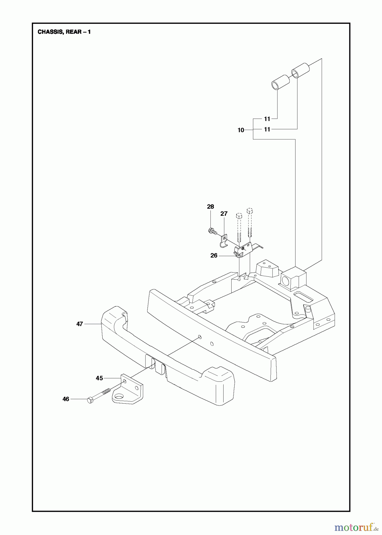 Jonsered Reitermäher FR2218 FA 4x4 (966773701) - Jonsered Rear-Engine Riding Mower (2013) CHASSIS REAR #2
