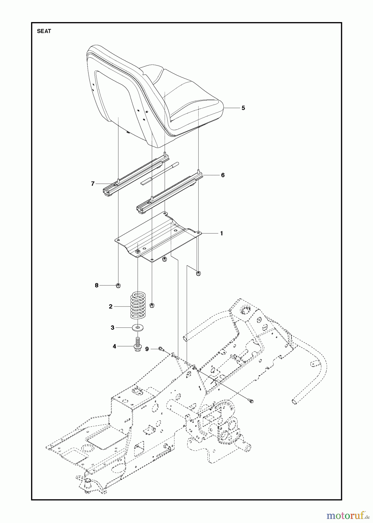 Jonsered Reitermäher FR2218 FA2 (967179301) - Jonsered Rear-Engine Riding Mower (2013) SEAT