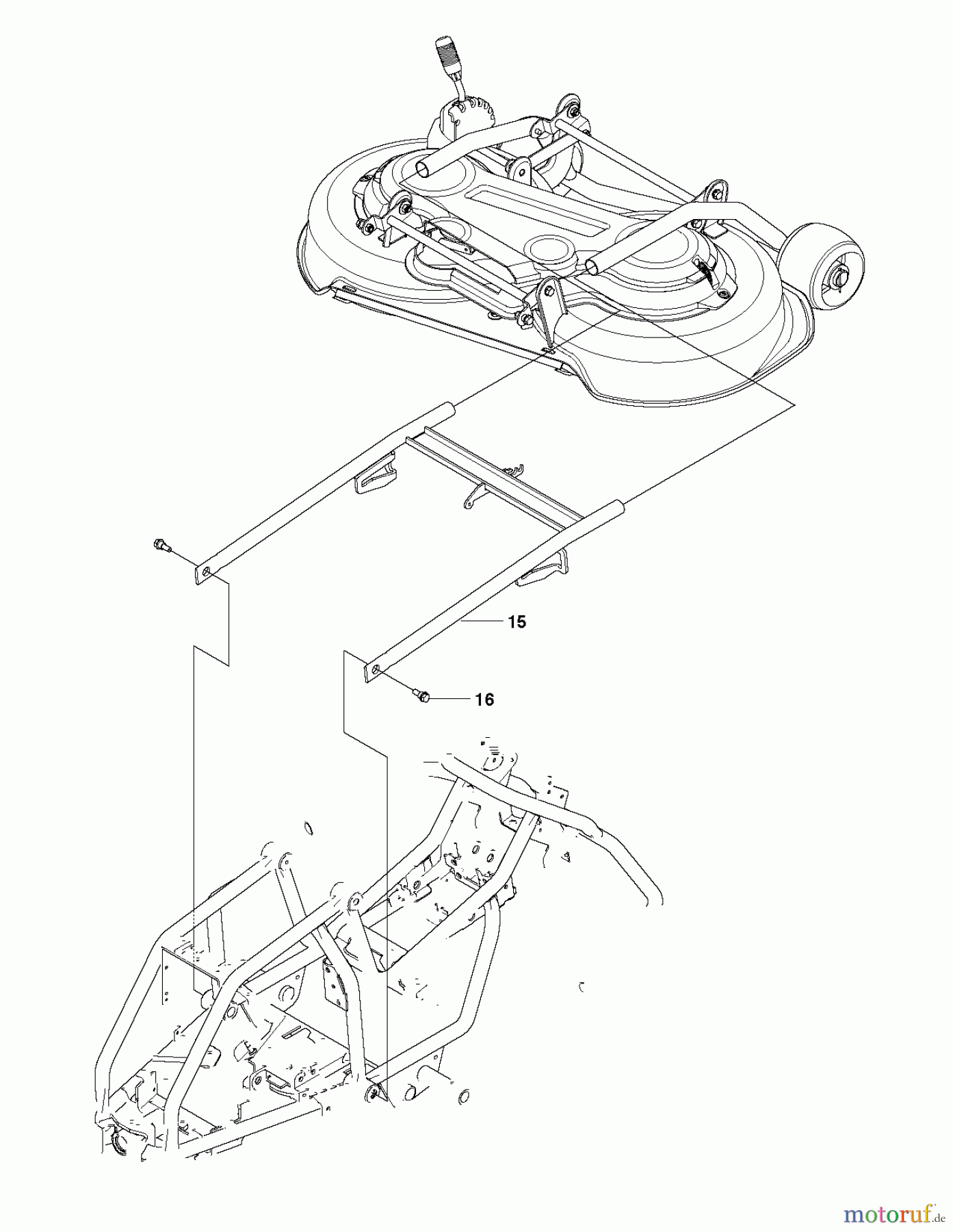 Jonsered Reitermäher FR2312 MA (966639885, 966639801) - Jonsered Rear-Engine Riding Mower (2011-02) CHASSIS ENCLOSURES #2