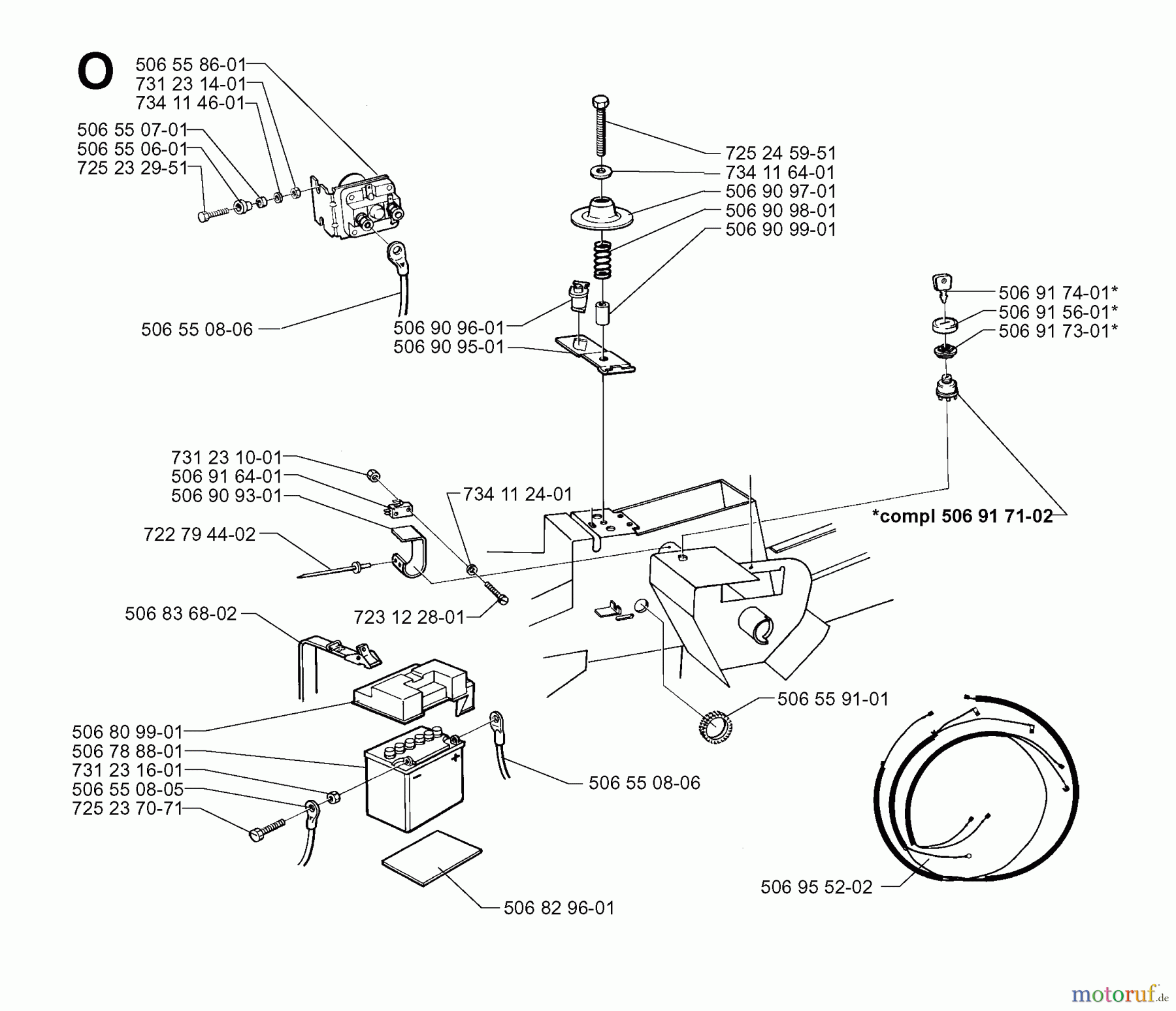 Jonsered Reitermäher FRH13 M - Jonsered Rear-Engine Riding Mower (1999-04) ELECTRICAL