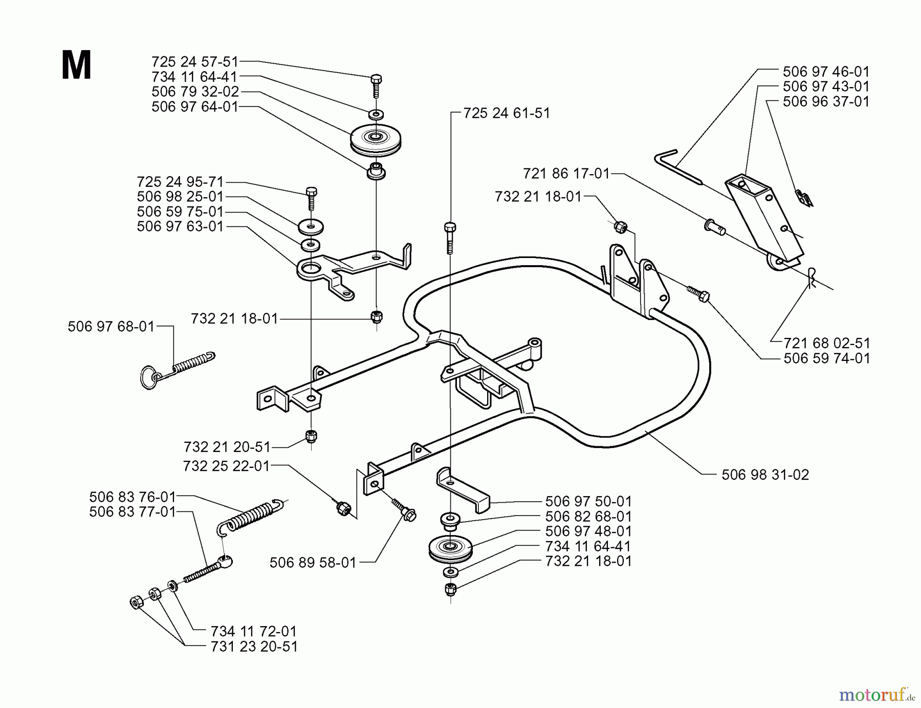 Jonsered Reitermäher FRH13 M - Jonsered Rear-Engine Riding Mower (1999-04) FRAME #2