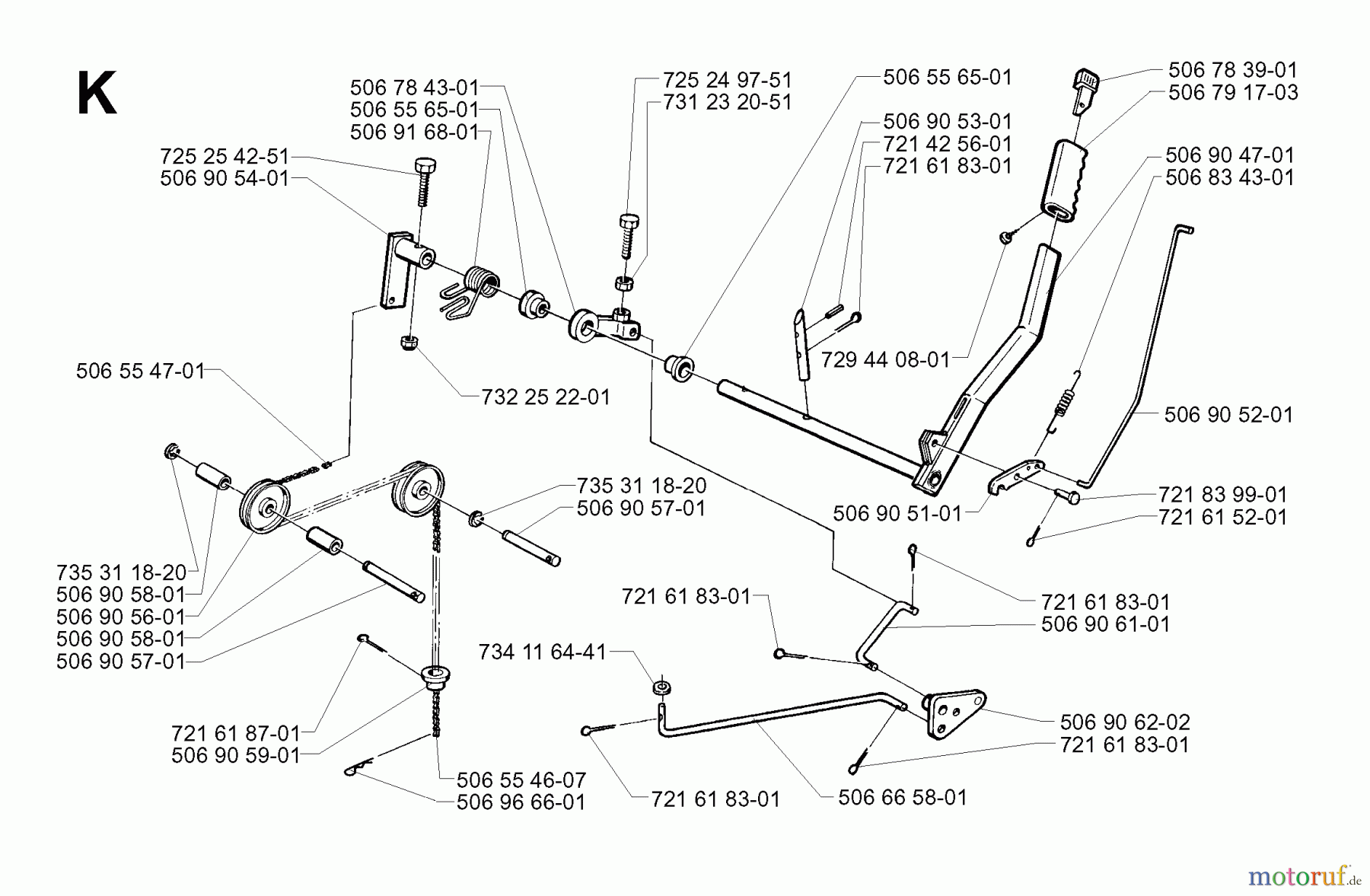 Jonsered Reitermäher FRM13 AUTOMATIC - Jonsered Rear-Engine Riding Mower (2000-01) CONTROLS #2