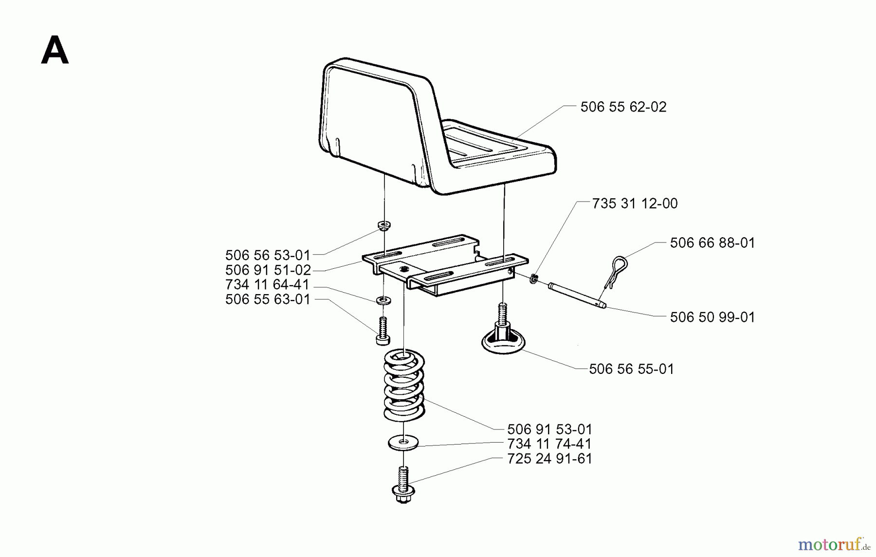 Jonsered Reitermäher FRM13 AUTOMATIC - Jonsered Rear-Engine Riding Mower (2000-01) SEAT