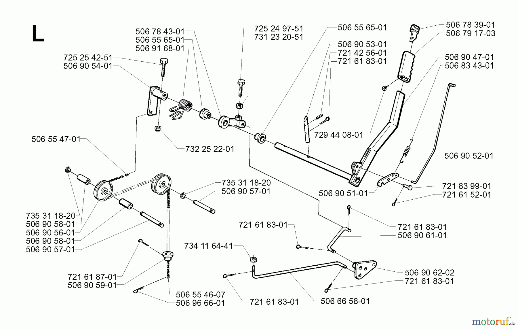 Jonsered Reitermäher FRM13 AUTOMATIC - Jonsered Rear-Engine Riding Mower (2001-01) CONTROLS #2
