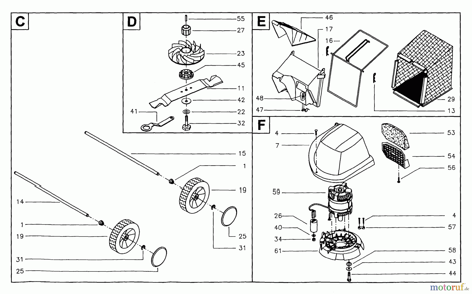 Jonsered Rasenmäher 446 EL - Jonsered Walk-Behind Mower (1995-01) PRODUCT COMPLETE #1