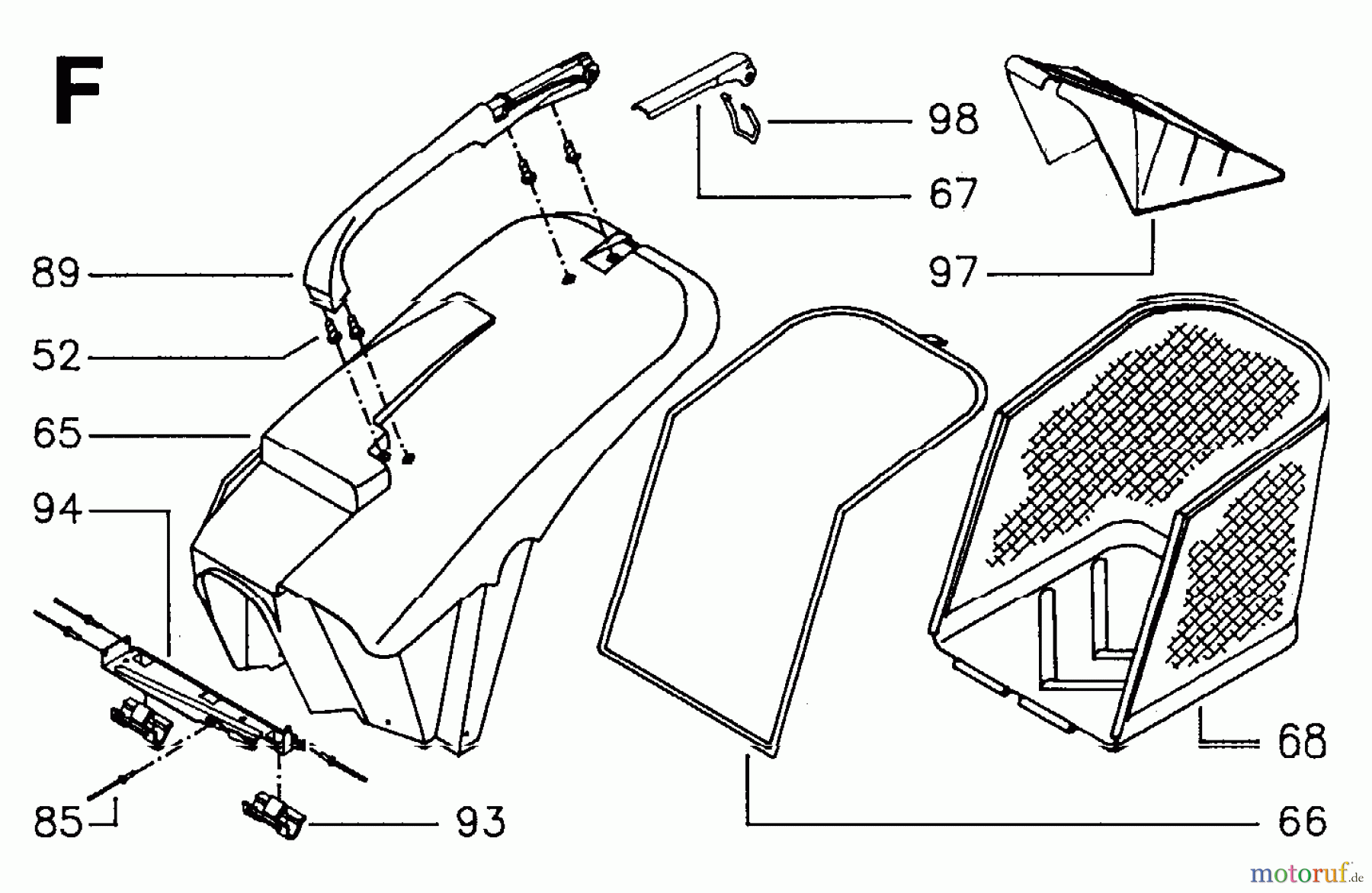  Jonsered Rasenmäher 446 R - Jonsered Walk-Behind Mower (1995-01) BAGGER #3