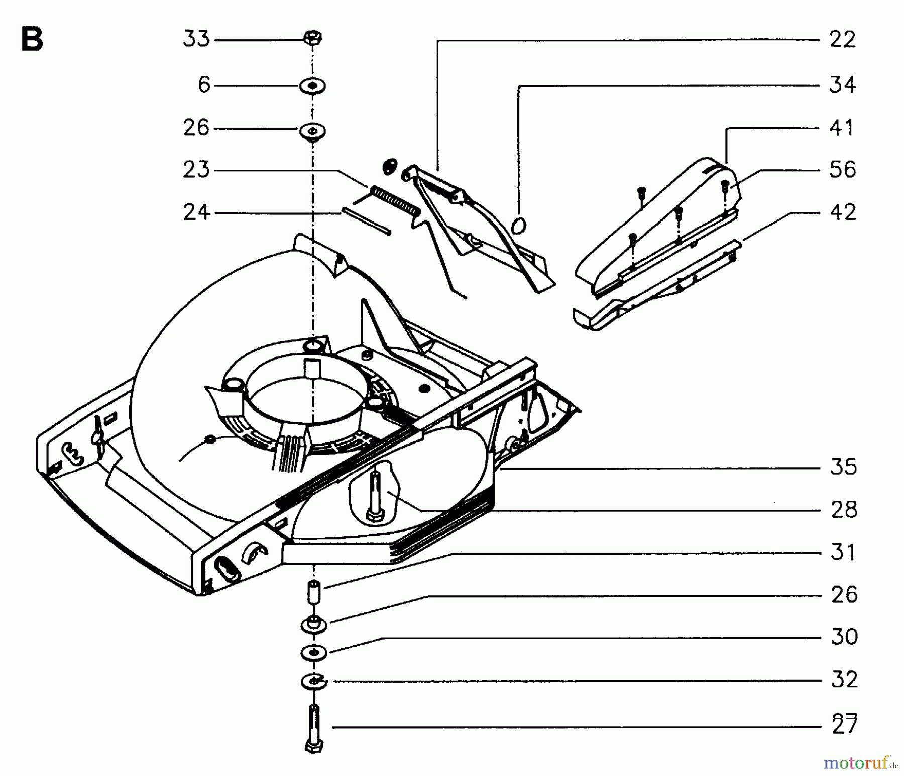 Jonsered Rasenmäher 446 R - Jonsered Walk-Behind Mower (1995-01) FRAME #2