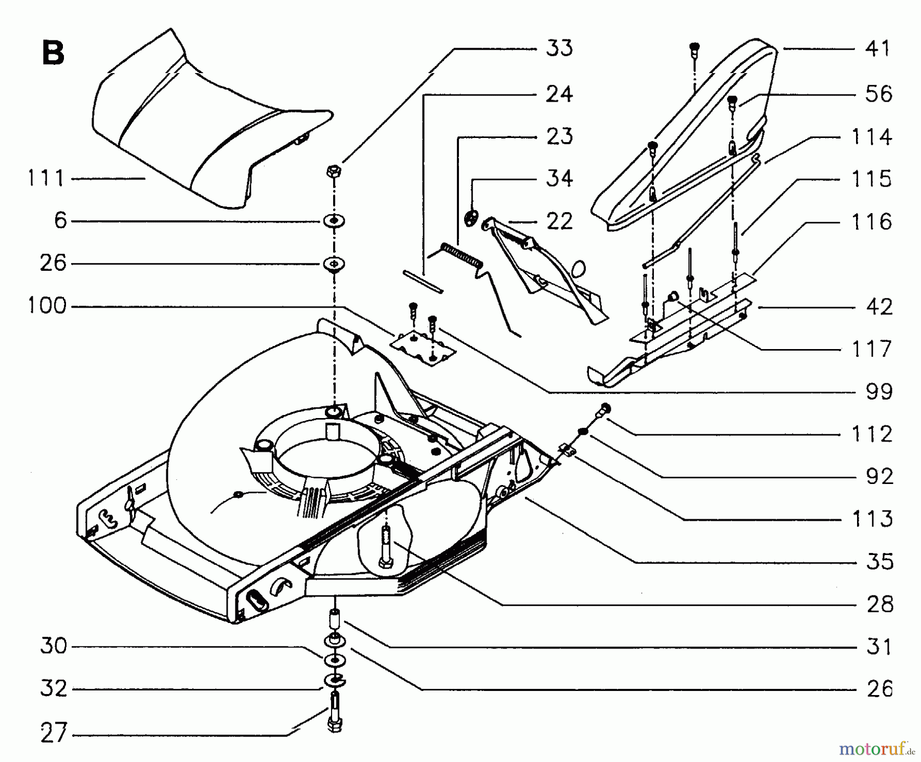  Jonsered Rasenmäher 446 R - Jonsered Walk-Behind Mower (1995-01) FRAME #3