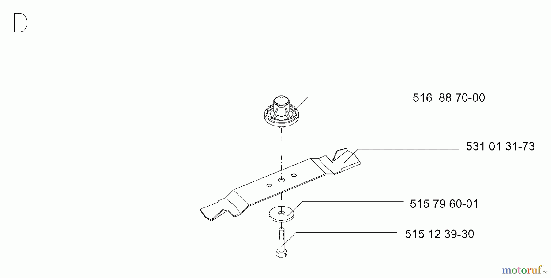 Jonsered Rasenmäher 500 R (964465947) - Jonsered Walk-Behind Mower (1998-05) CUTTING EQUIPMENT