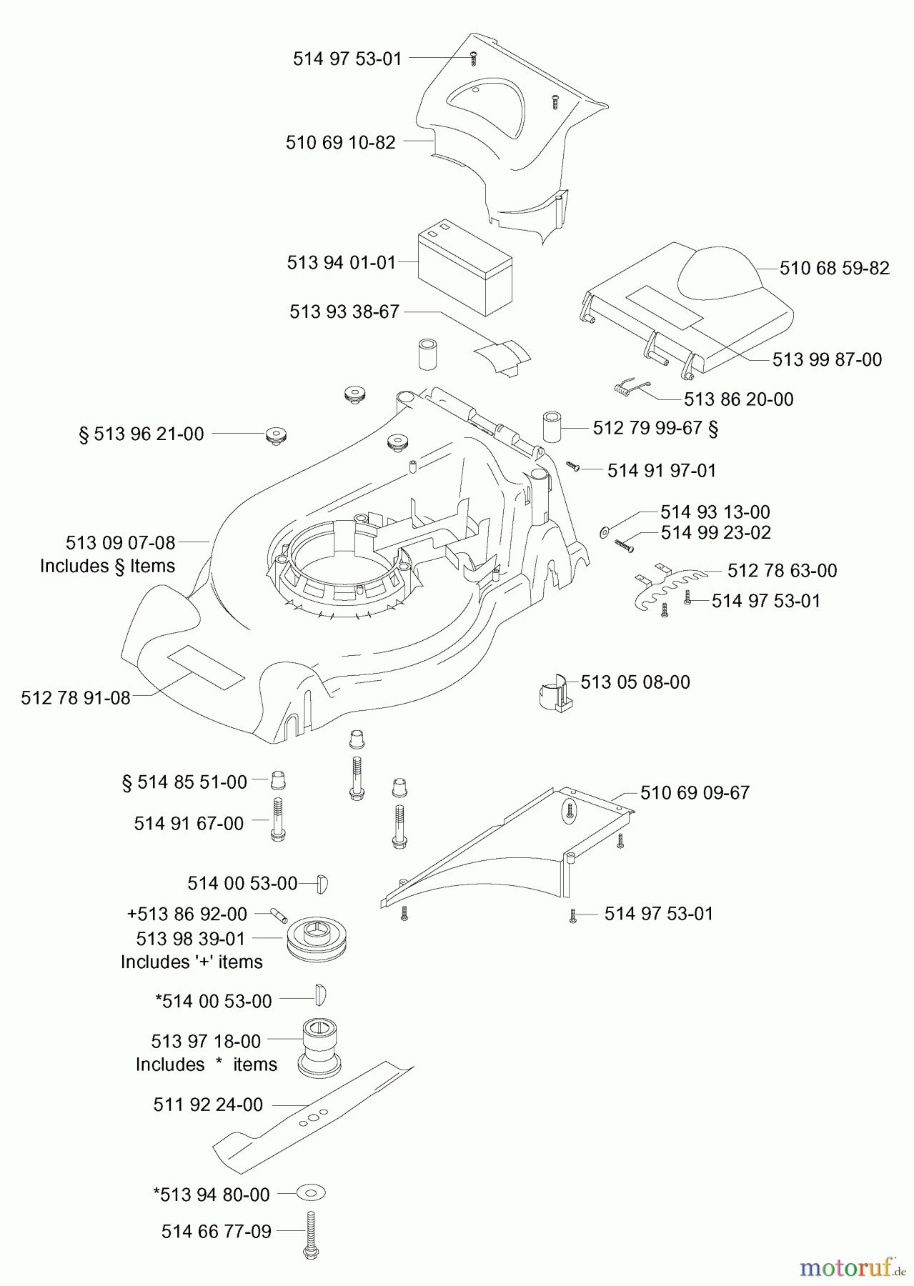 Jonsered Rasenmäher 560 RDE - Jonsered Walk-Behind Mower (2002-04) CHASSIS / FRAME