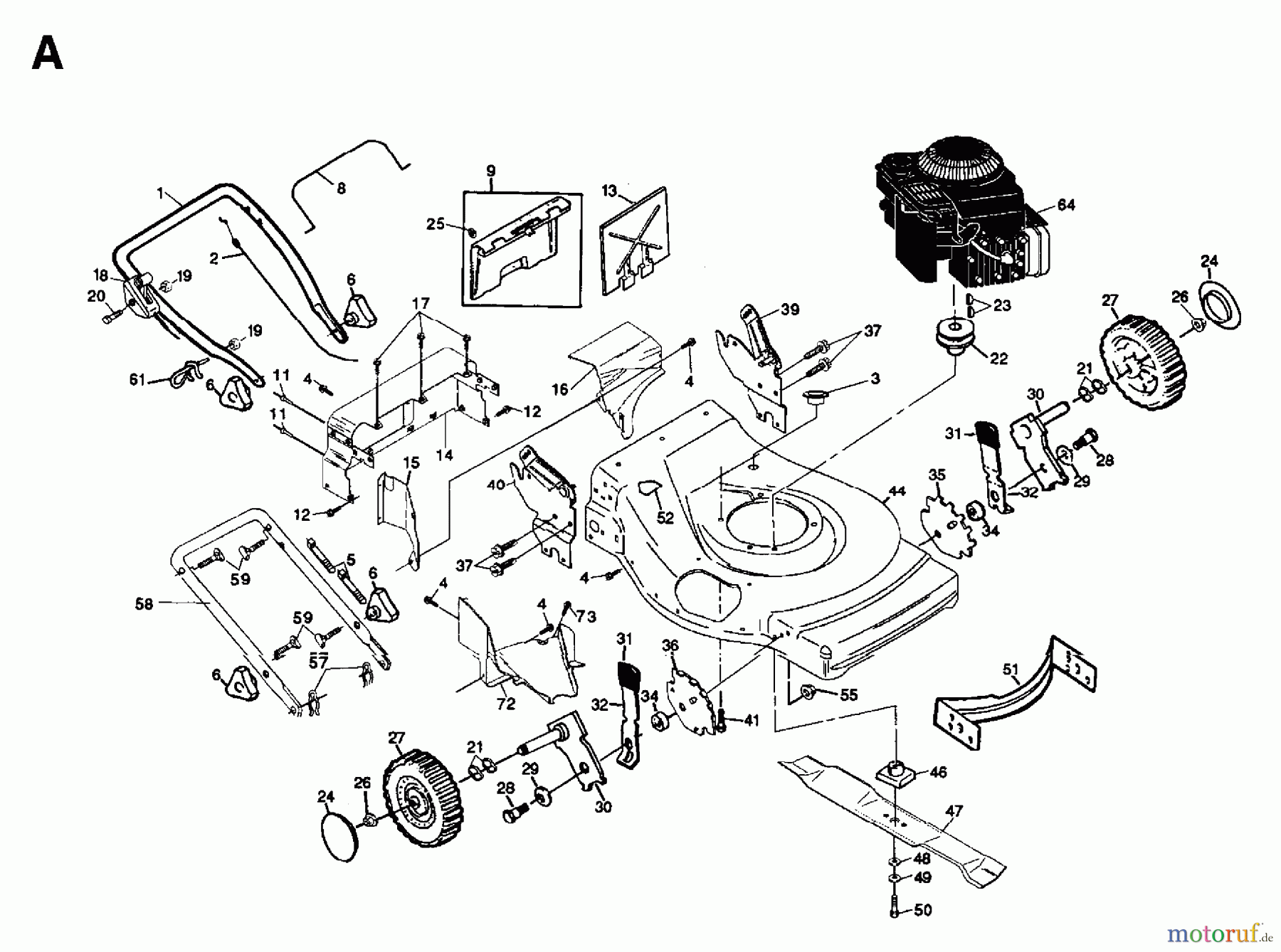 Jonsered Rasenmäher 600 RDII (954130006) - Jonsered Walk-Behind Mower (1997-04) PRODUCT COMPLETE #3