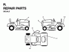 Jonsered LR12C (954820181) - 36" Lawn & Garden Tractor (1996-01) Ersatzteile DECALS