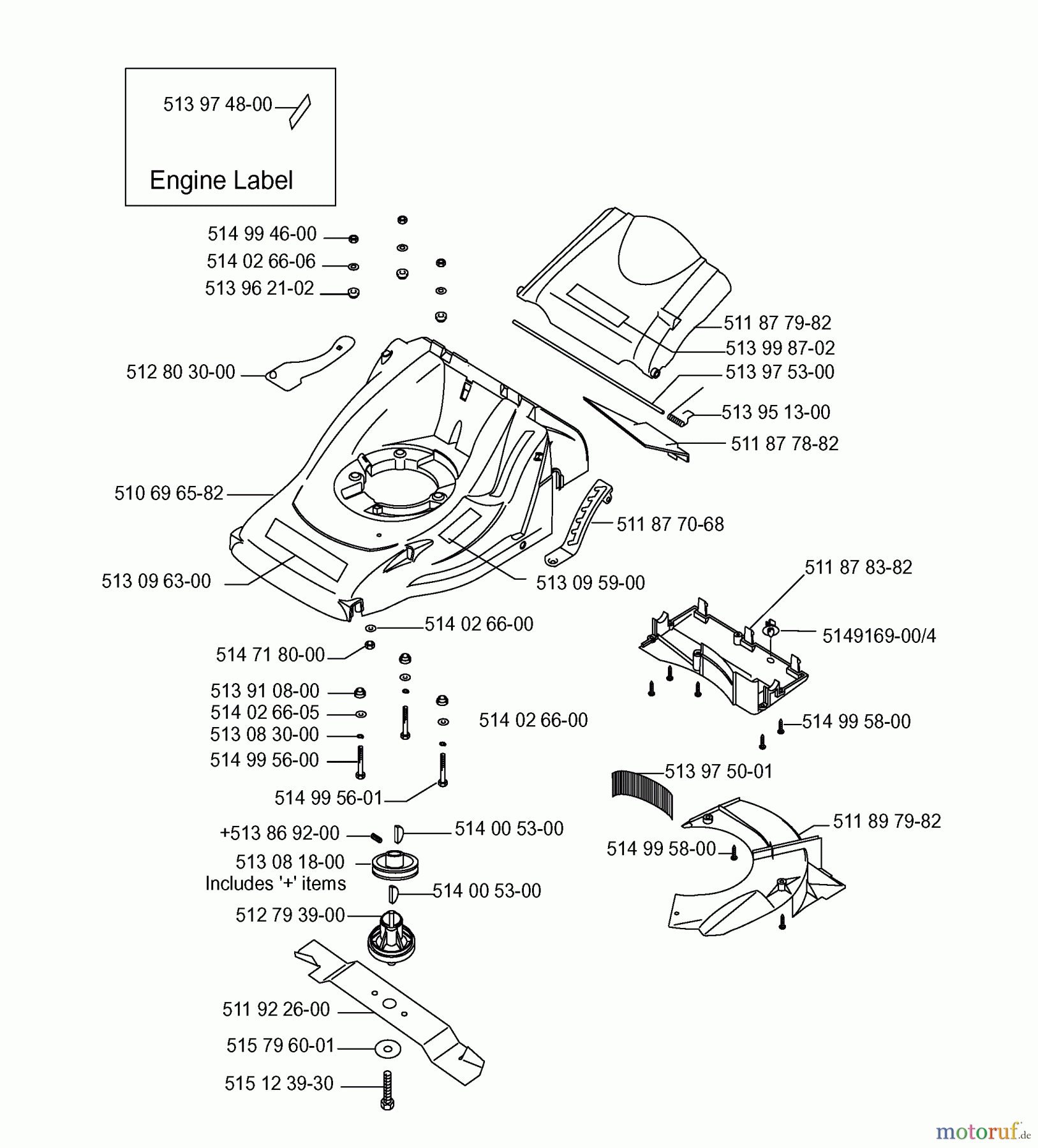 Jonsered Rasenmäher LM2148CMD - Jonsered Walk-Behind Mower (2003-01) CHASSIS / FRAME