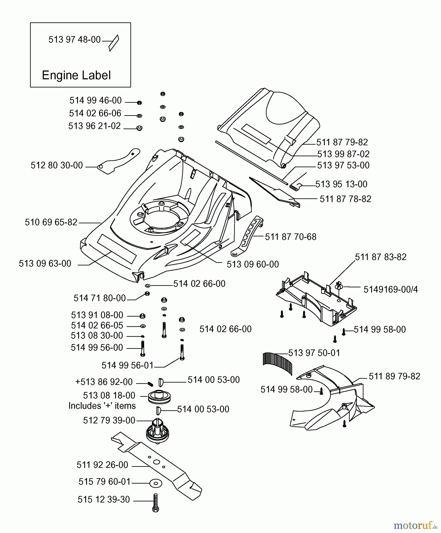 Jonsered Rasenmäher LM2148CMDE - Jonsered Walk-Behind Mower (2003-01) CHASSIS / FRAME