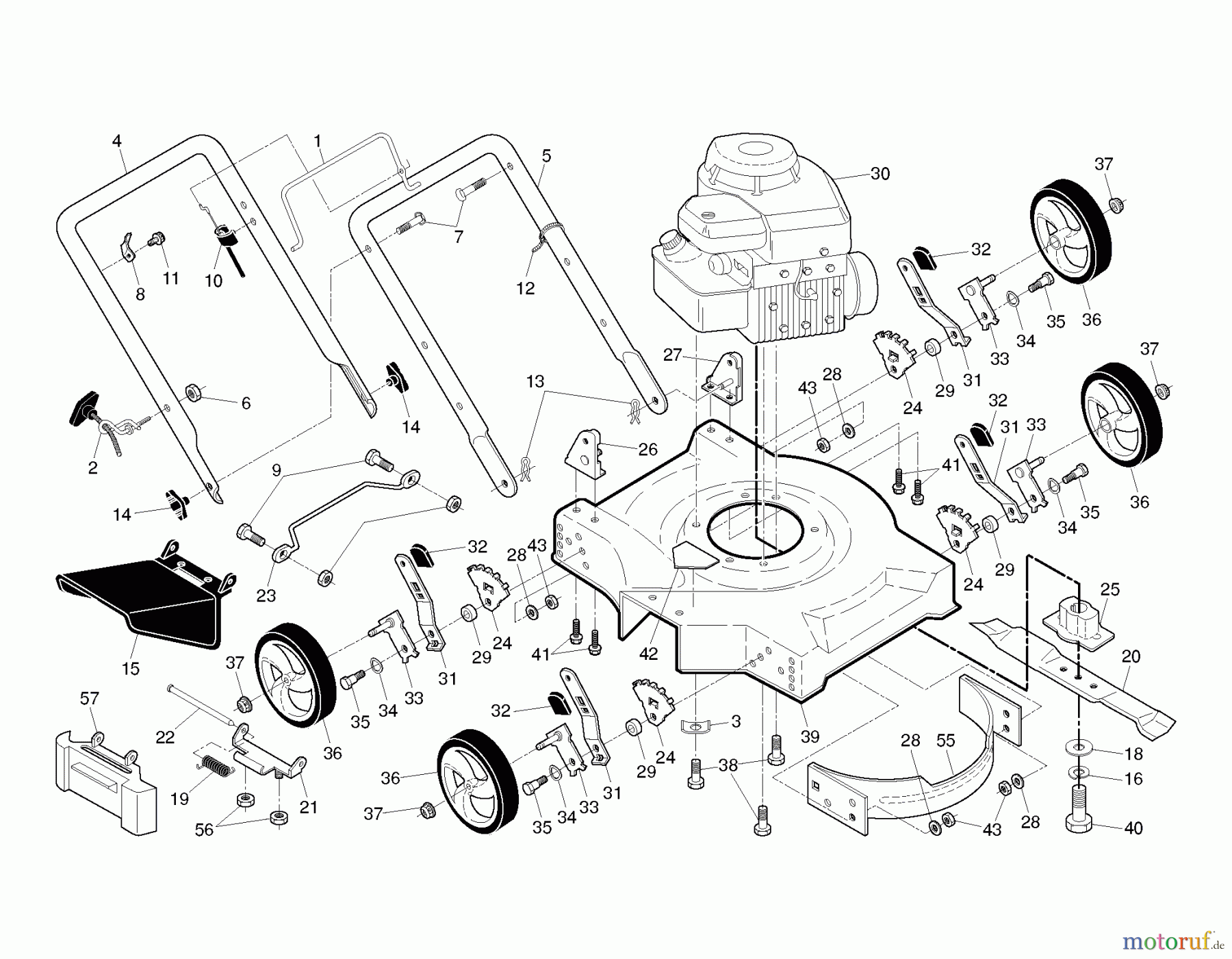 Jonsered Rasenmäher LM2150SM (96111002403) - Jonsered Walk-Behind Mower (2009-11) PRODUCT COMPLETE