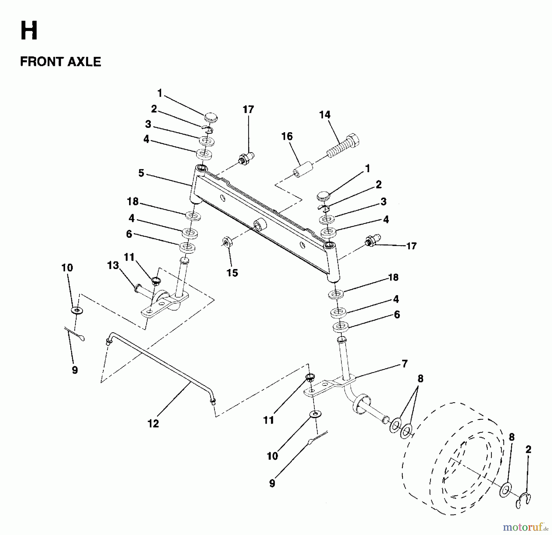 Jonsered Rasen und Garten Traktoren LR12U (954820181) - Jonsered 36