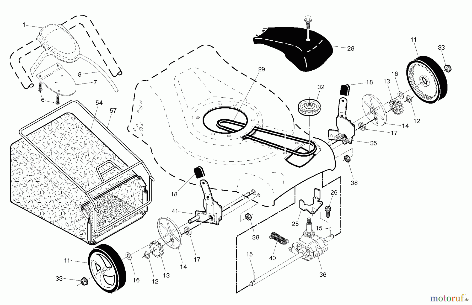  Jonsered Rasenmäher LM2153CMDA (96141022104) - Jonsered Walk-Behind Mower (2011-10) DRIVE