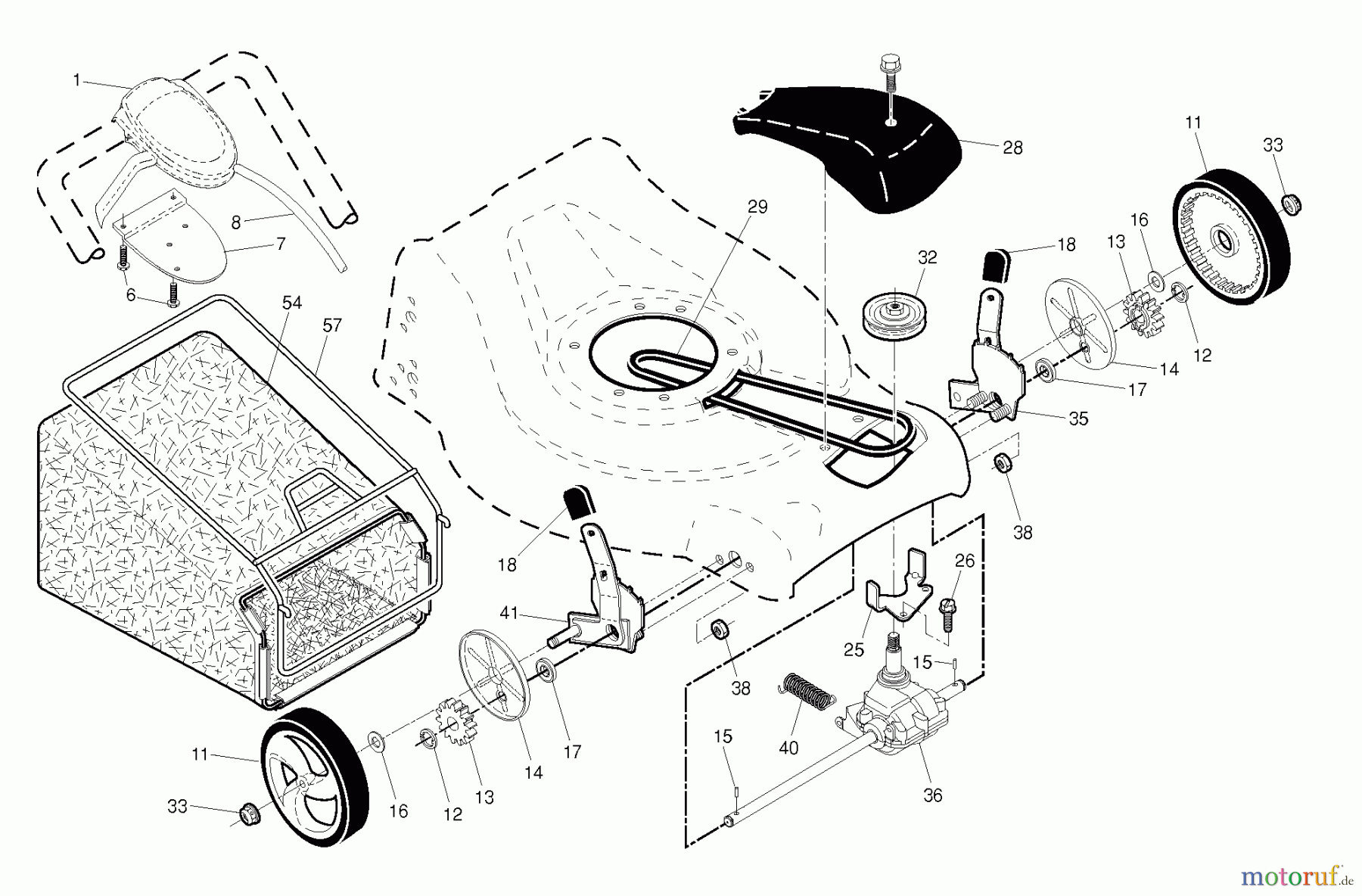 Jonsered Rasenmäher LM2153CMDAE (96141022204) - Jonsered Walk-Behind Mower (2011-11) DRIVE_B