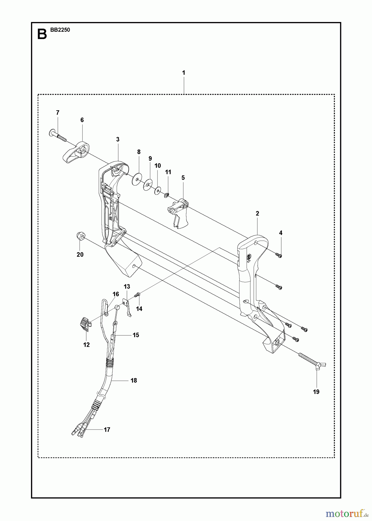  Jonsered Sonstiges BB2250 - Jonsered Blower/Vacuum (2009-09) HANDLE CONTROLS