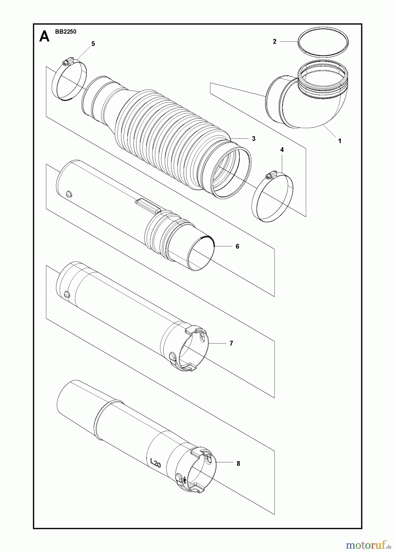  Jonsered Sonstiges BB2250 - Jonsered Blower/Vacuum (2009-09) TUBE