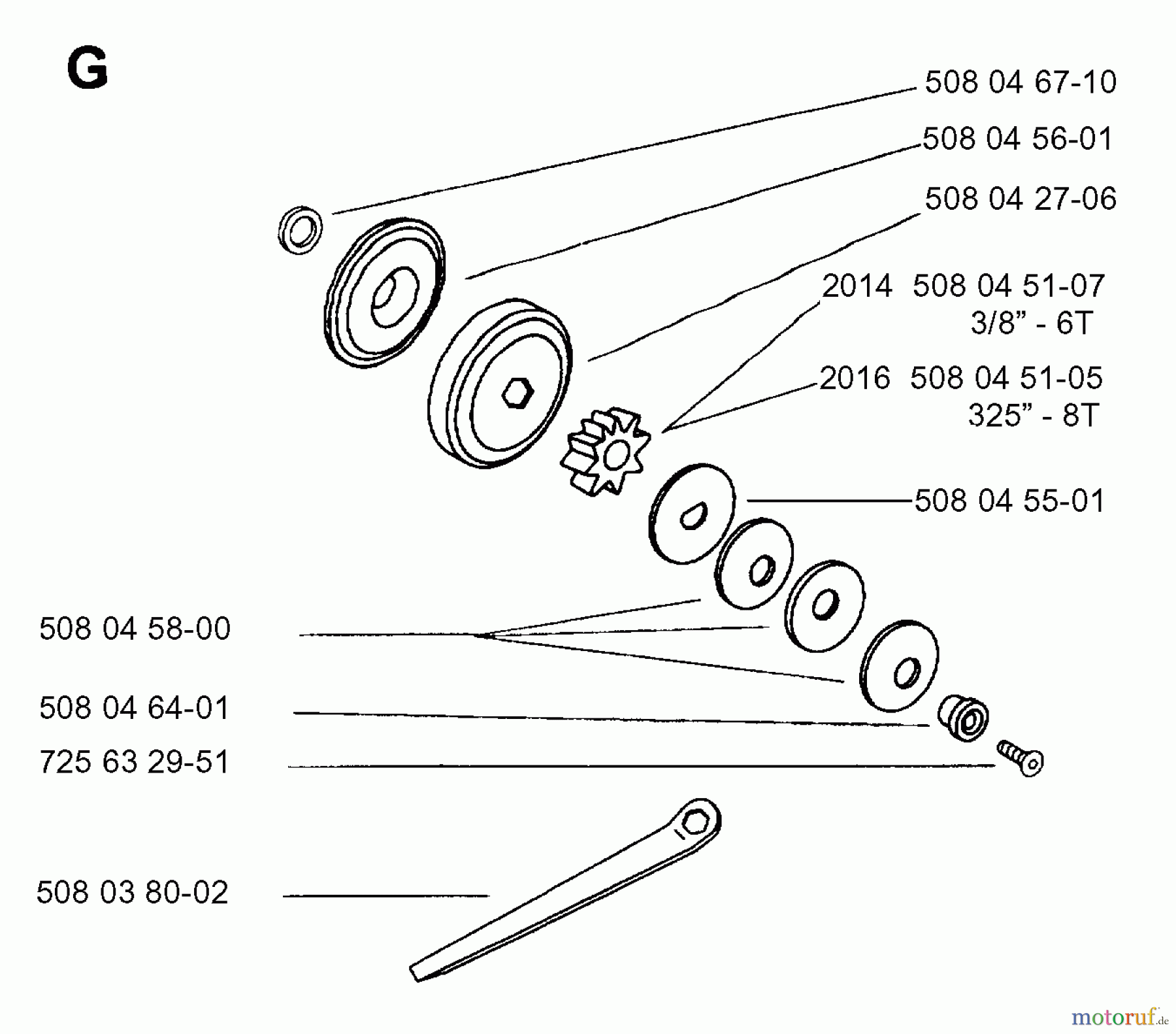  Jonsered Motorsägen 2016EL - Jonsered Chainsaw (1994-02) CLUTCH
