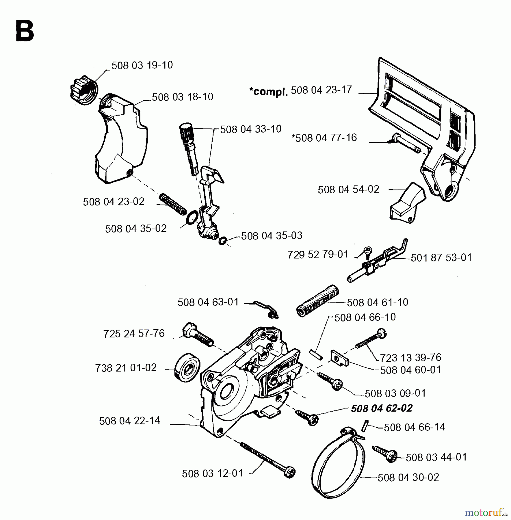 Jonsered Motorsägen 2016EL - Jonsered Chainsaw (1995-05) CHAIN BRAKE