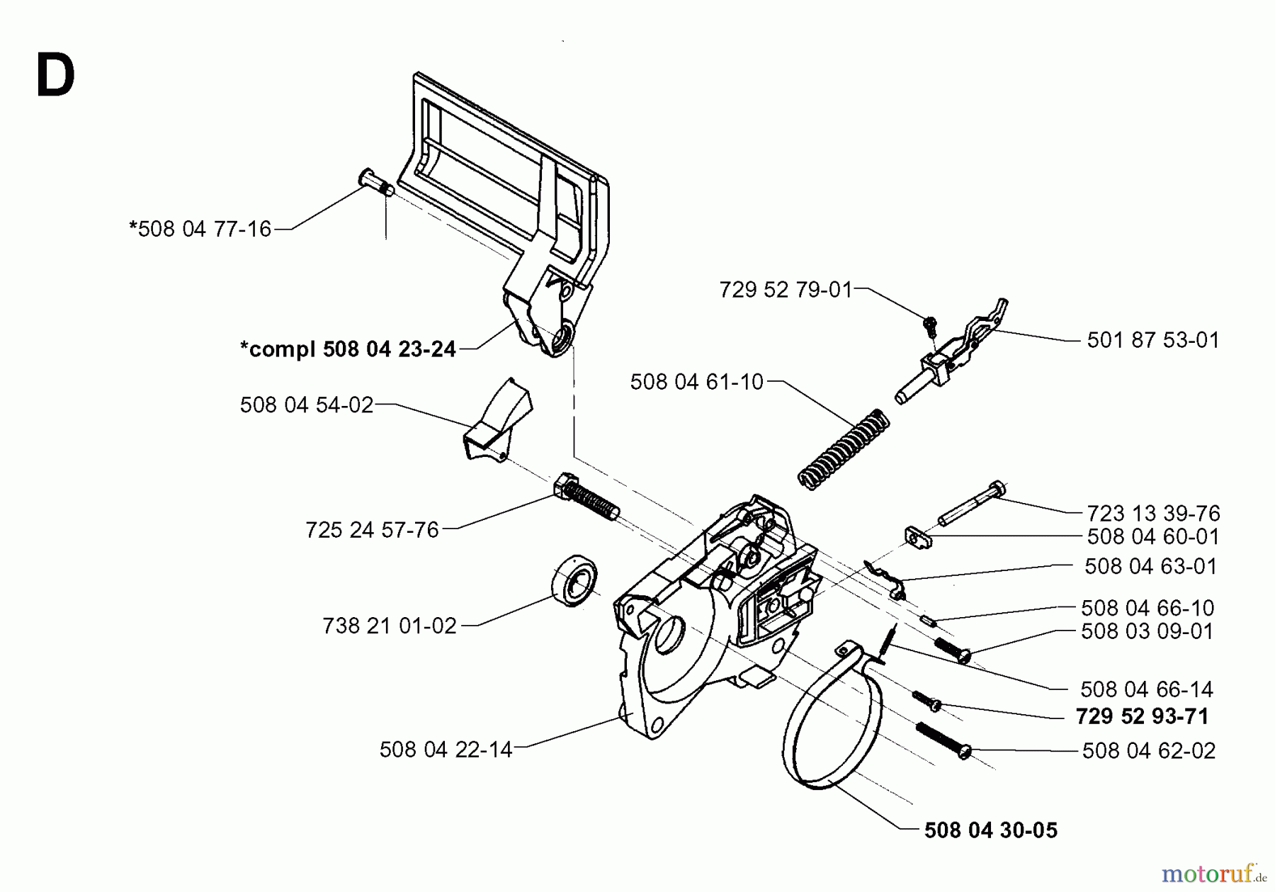 Jonsered Motorsägen 2016EL - Jonsered Chainsaw (1998-10) CHAIN BRAKE