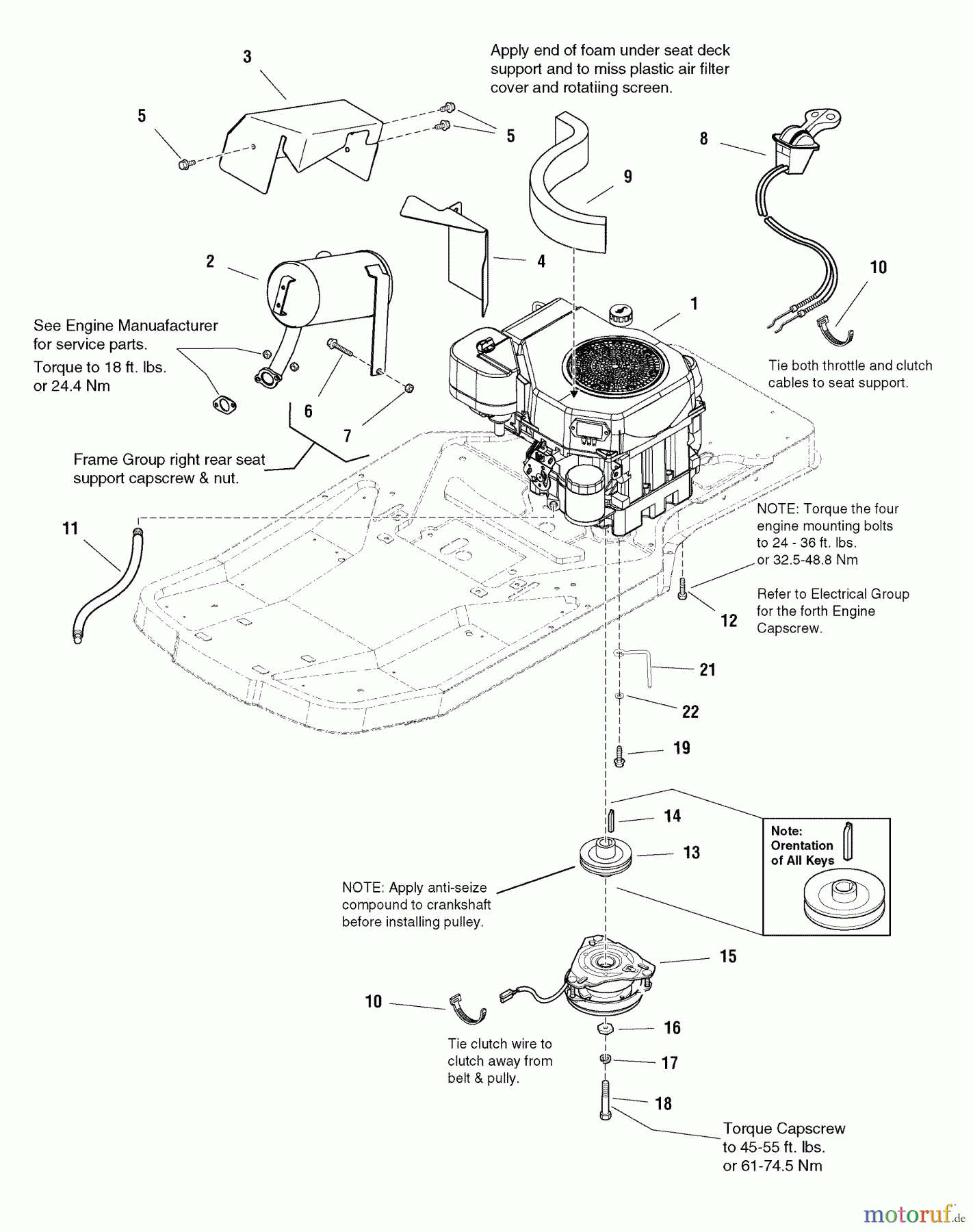 Murray Nullwendekreismäher, Zero-Turn 107.277720 (2690428) - Craftsman ZT 7000, 20HP Kohler w/44