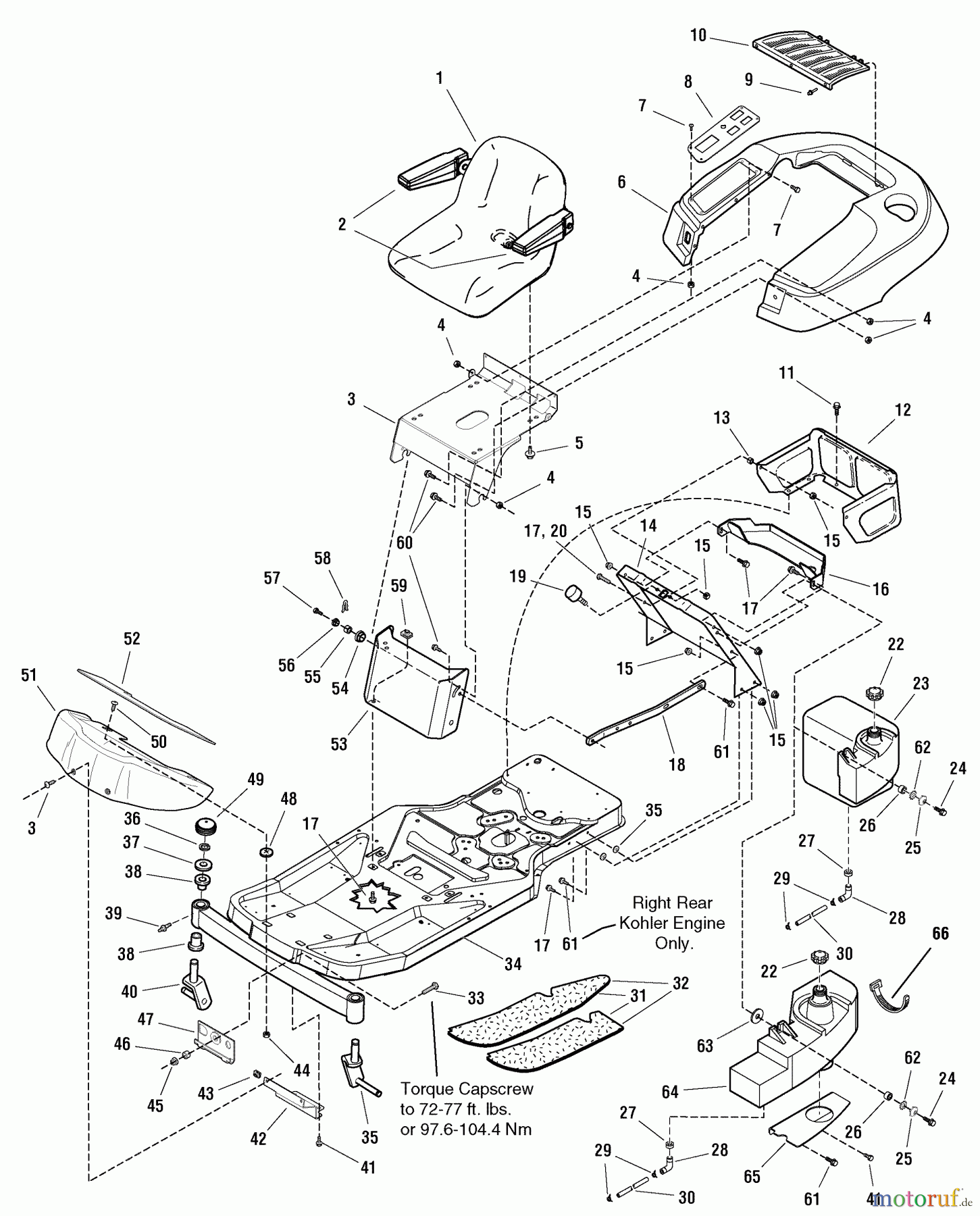Murray Nullwendekreismäher, Zero-Turn 107.277721 (2690520) - Craftsman ZTS7500, 20HP Kohler w/44