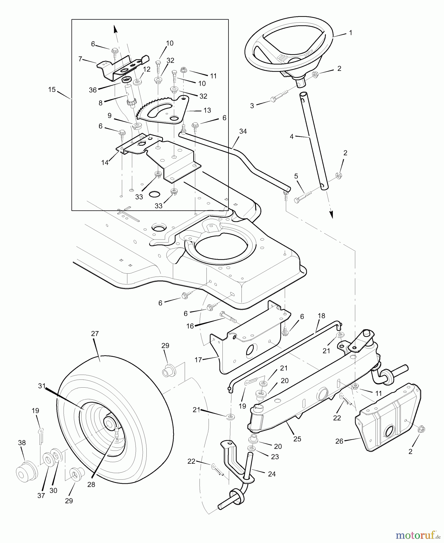  Murray Rasen- und Gartentraktoren 38713x71A - B&S/Murray 38