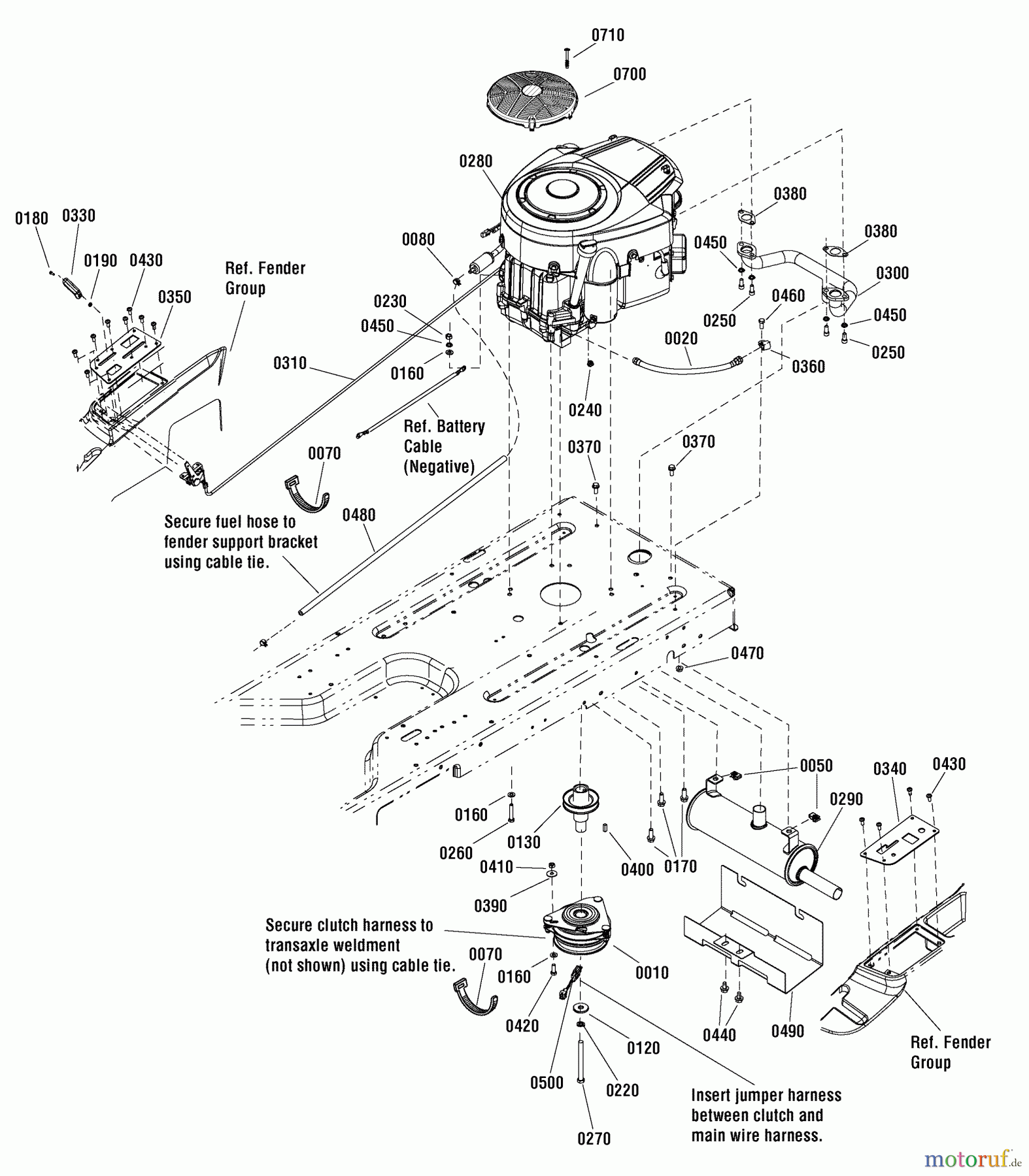Murray Nullwendekreismäher, Zero-Turn 107.280072 (7800690ASN) - Craftsman ZTS7000, 285Z, 26HP B&S w/52