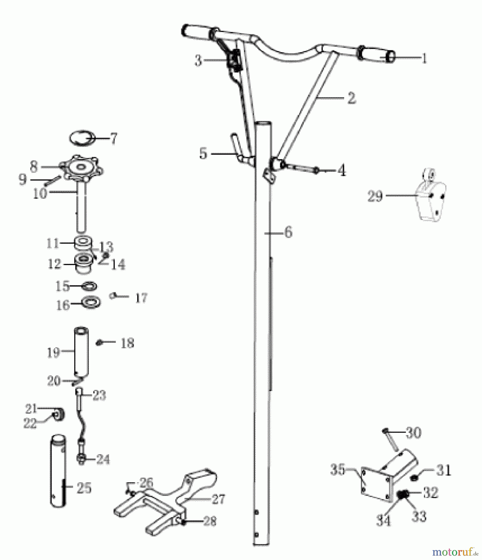Murray Sonstiges BS436 (866027) - Briggs & Stratton Power Trowel (2011) Handle Group (866027C)