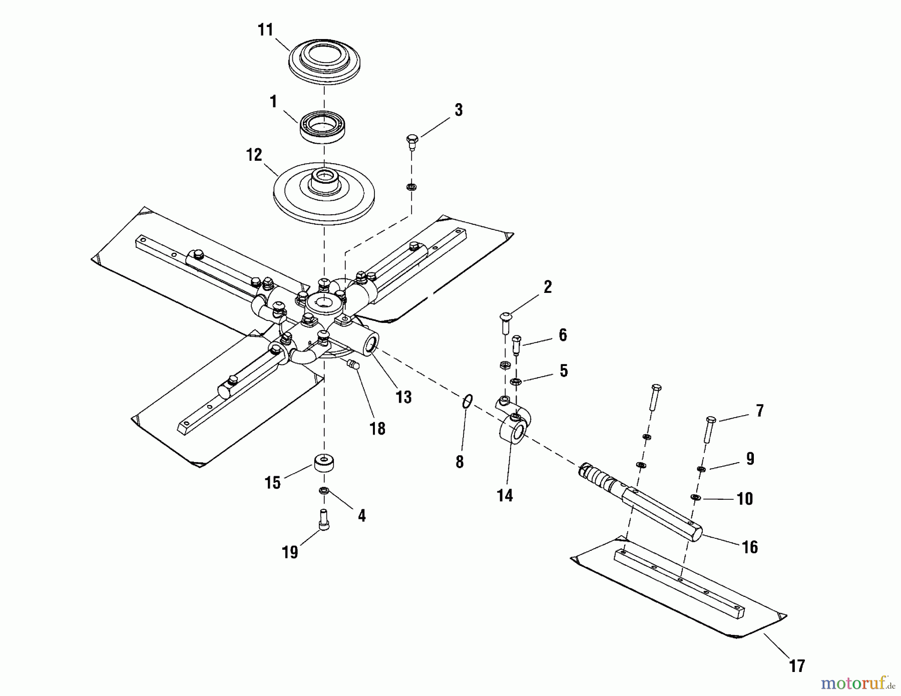  Murray Sonstiges EX436-T (866056) - Briggs & Stratton Power Trowel Cross Blade Group (80003062)