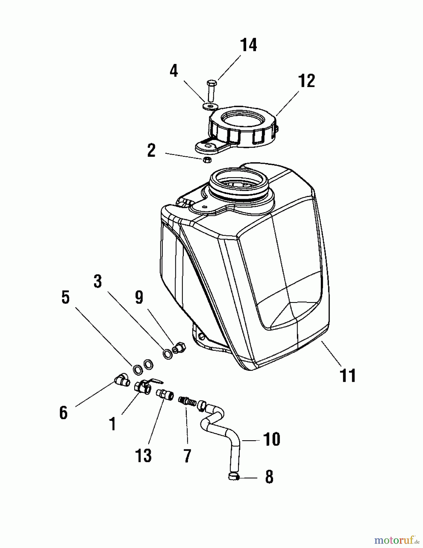  Murray Betonsägen EX14-S (866055) - Briggs & Stratton Concrete Floor Walk-Behind Saw Water Tank Group (80003068)