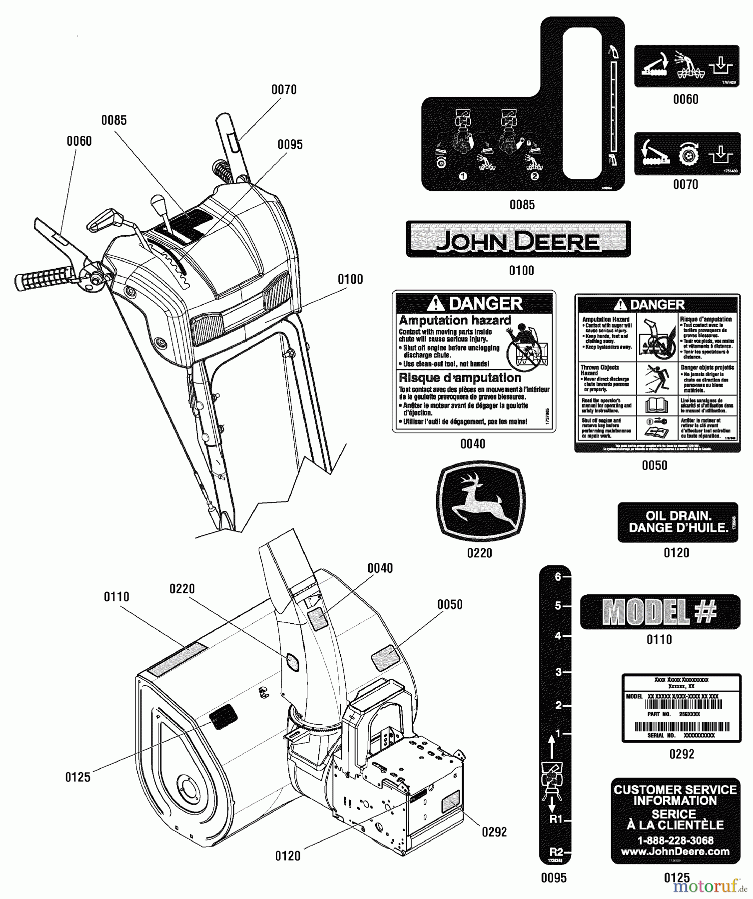 Murray Schneefräsen 1028E (LP25938) (1695808) - John Deere 28