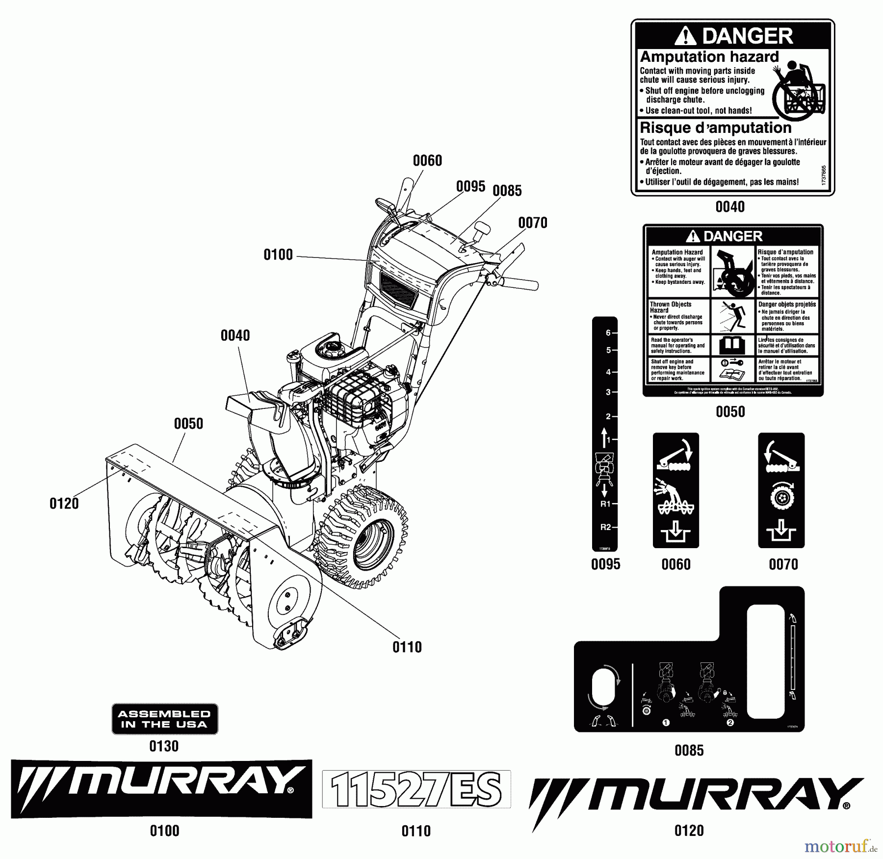 Murray Schneefräsen 11527ES (1696270-00) - Murray 27